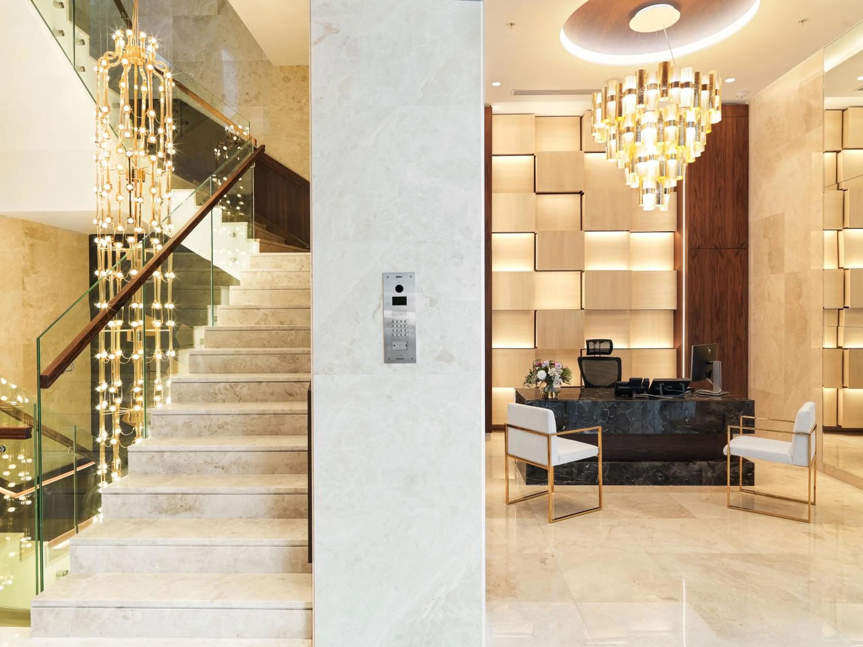 Lobby or reception in The Tower at St Raphael Resort