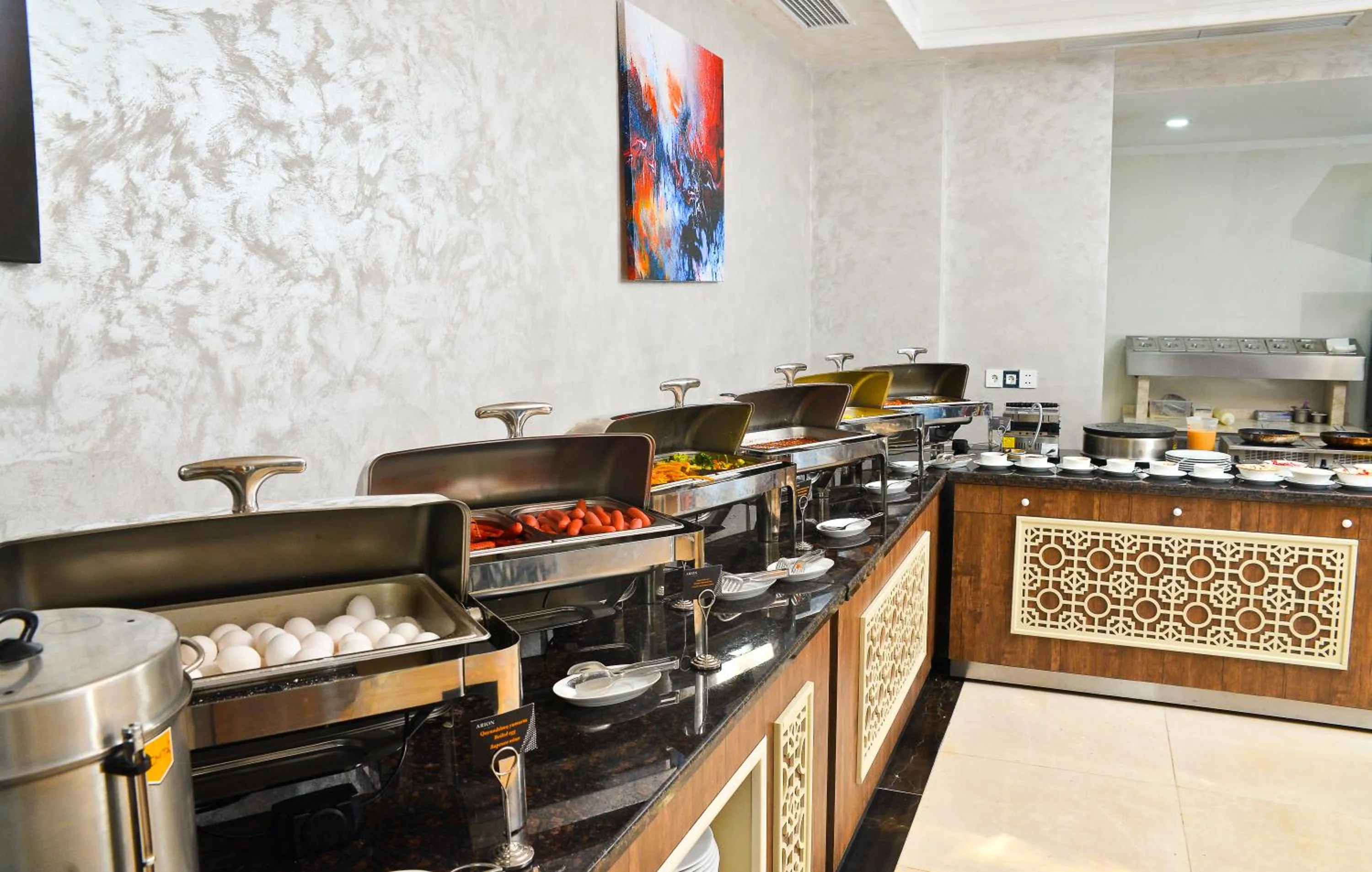 Buffet breakfast in Arion Hotel Baku