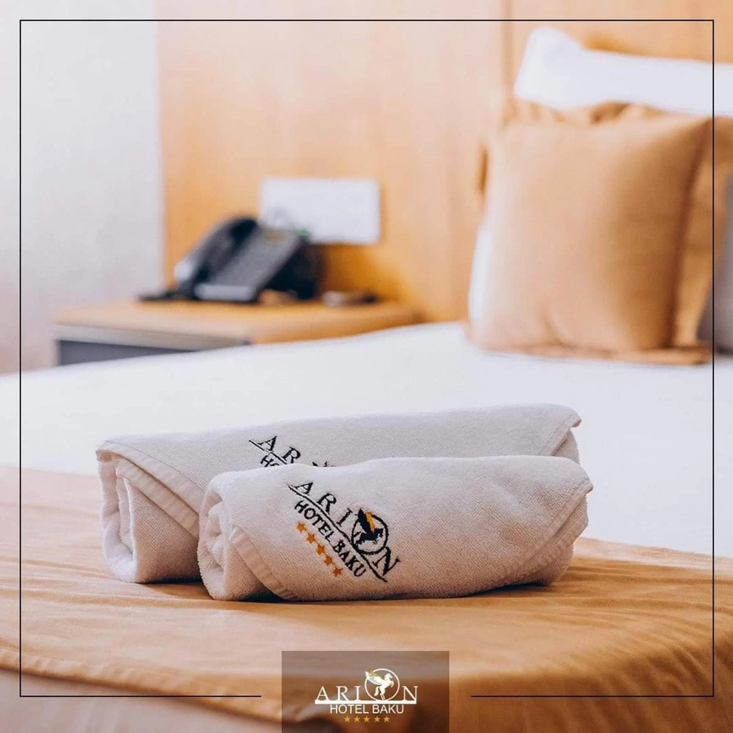 Bed in Arion Hotel Baku