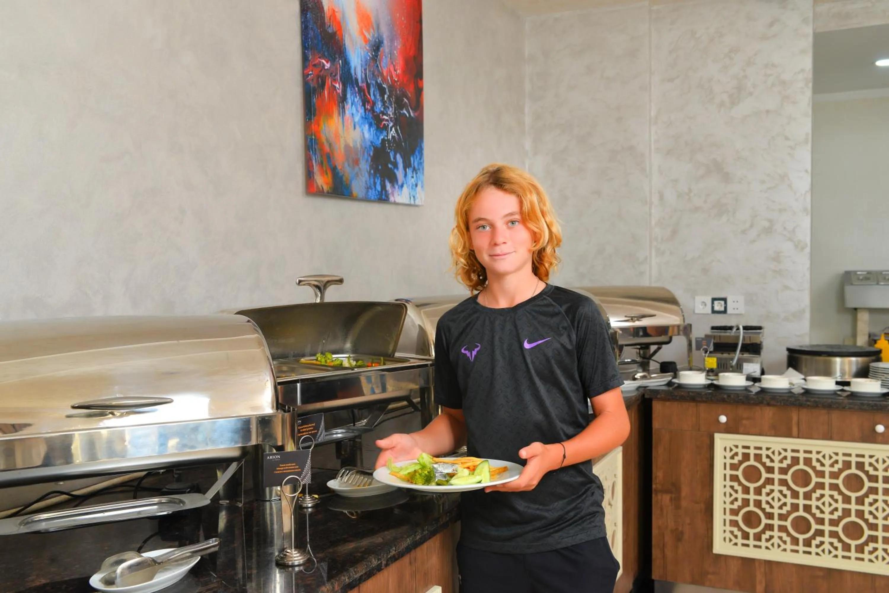 Buffet breakfast in Arion Hotel Baku