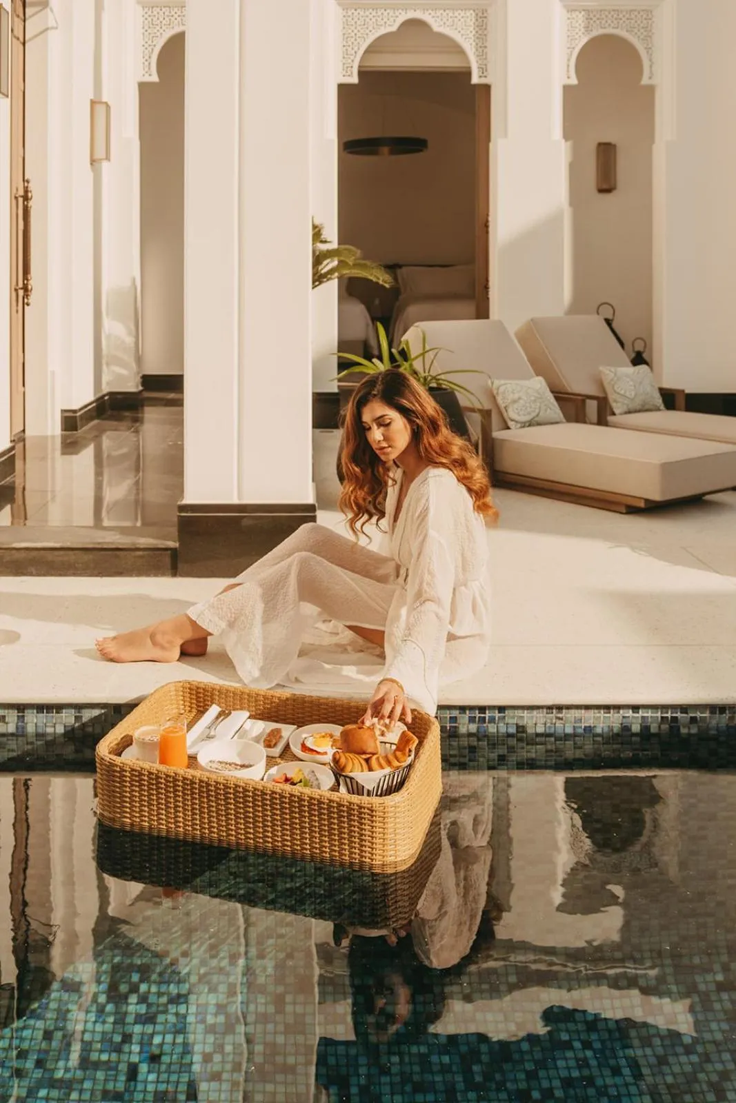 Breakfast in Raffles Al Areen Palace Bahrain