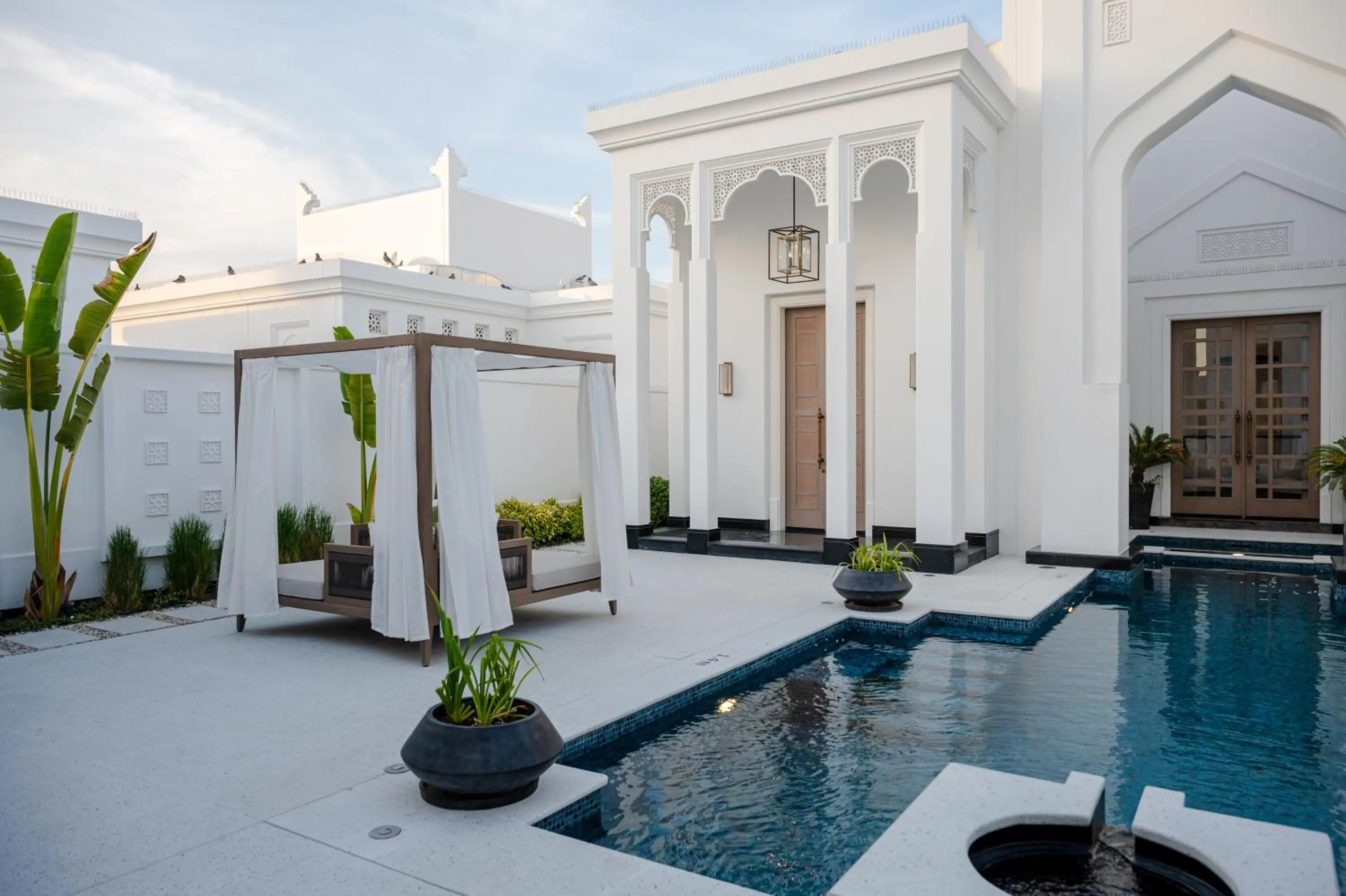 Pool view in Raffles Al Areen Palace Bahrain
