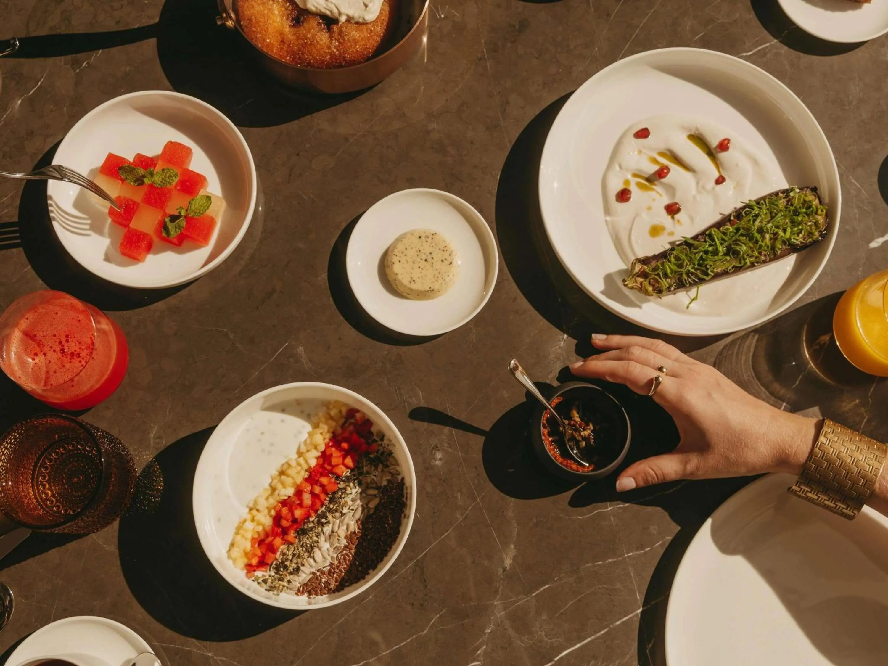 Breakfast in Raffles Al Areen Palace Bahrain