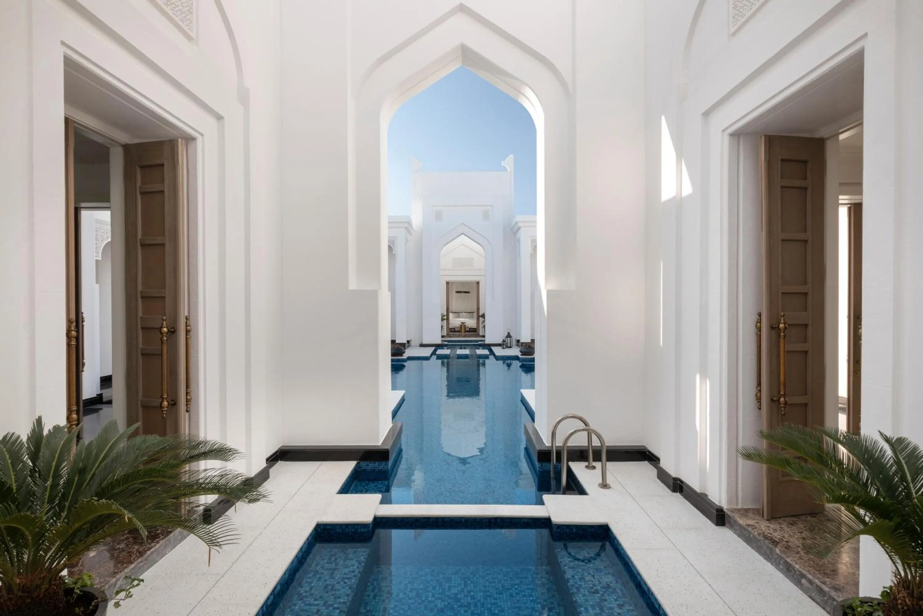 Pool view in Raffles Al Areen Palace Bahrain