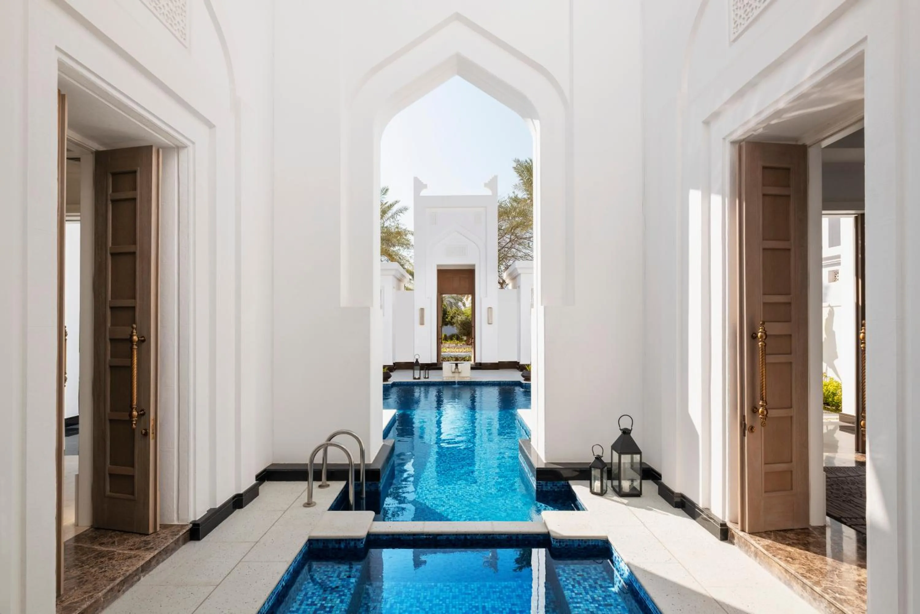 Pool view in Raffles Al Areen Palace Bahrain