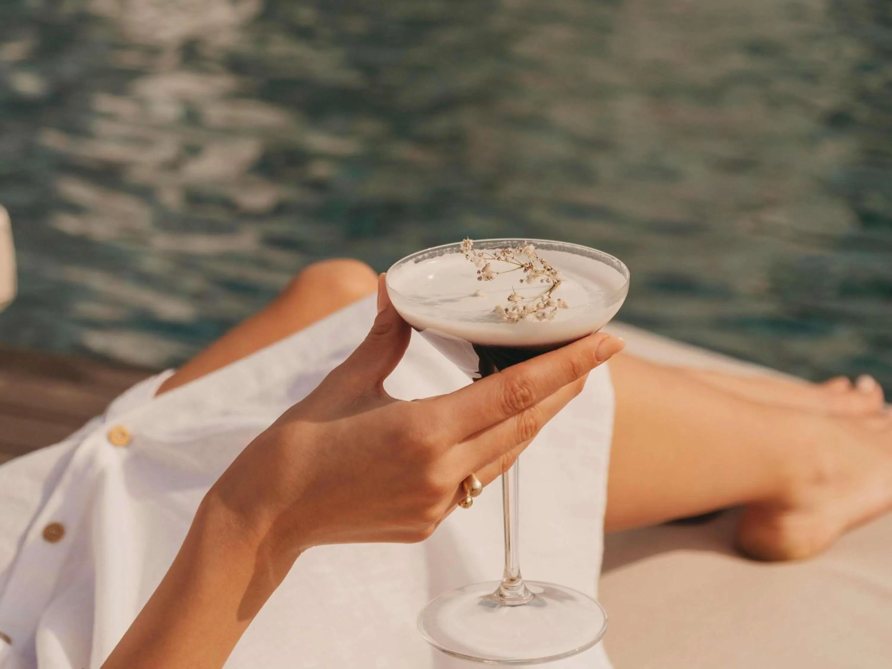 Pool view in Raffles Al Areen Palace Bahrain