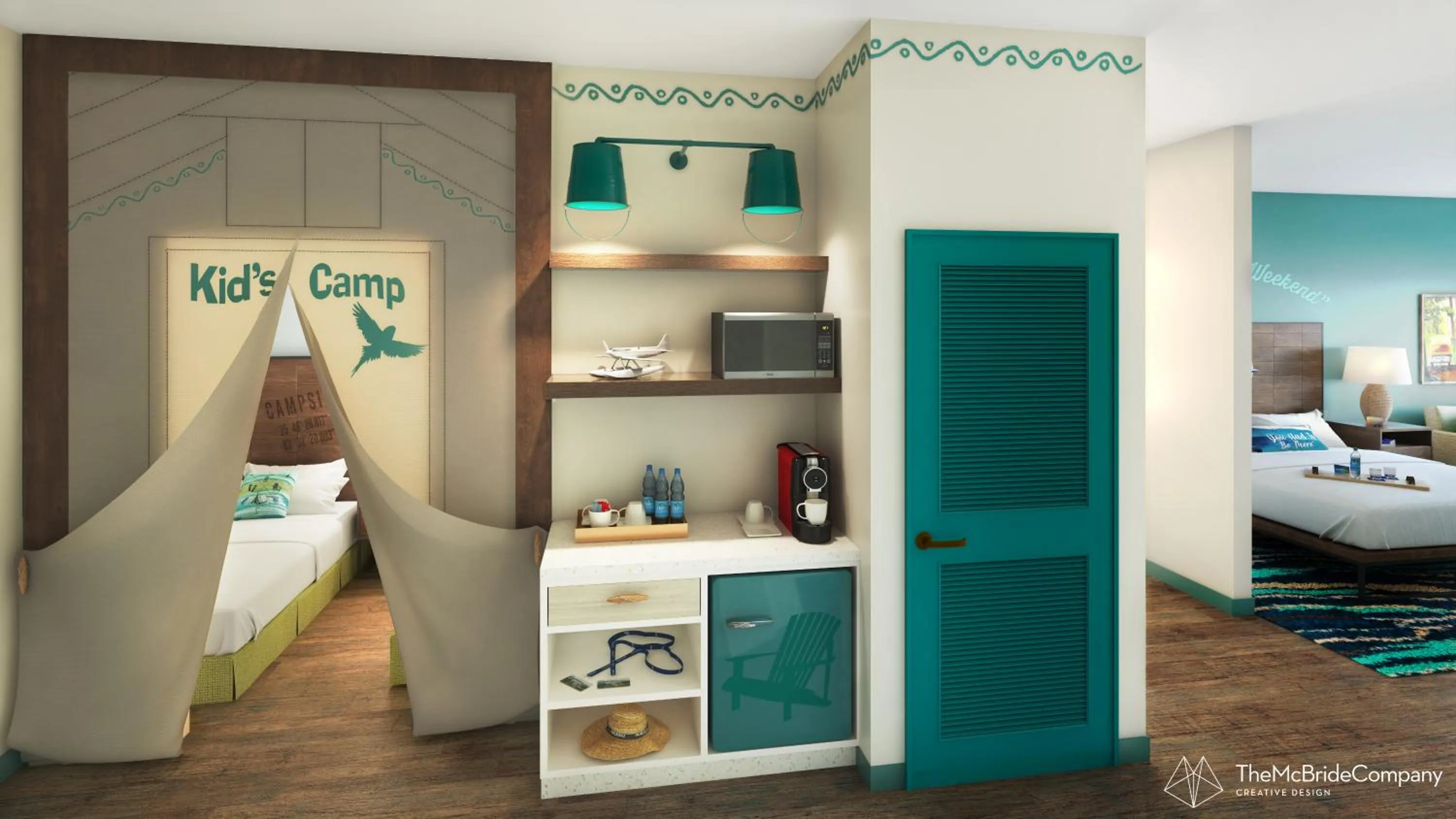 Coffee/tea facilities, Bed in The Lodge at Camp Margaritaville