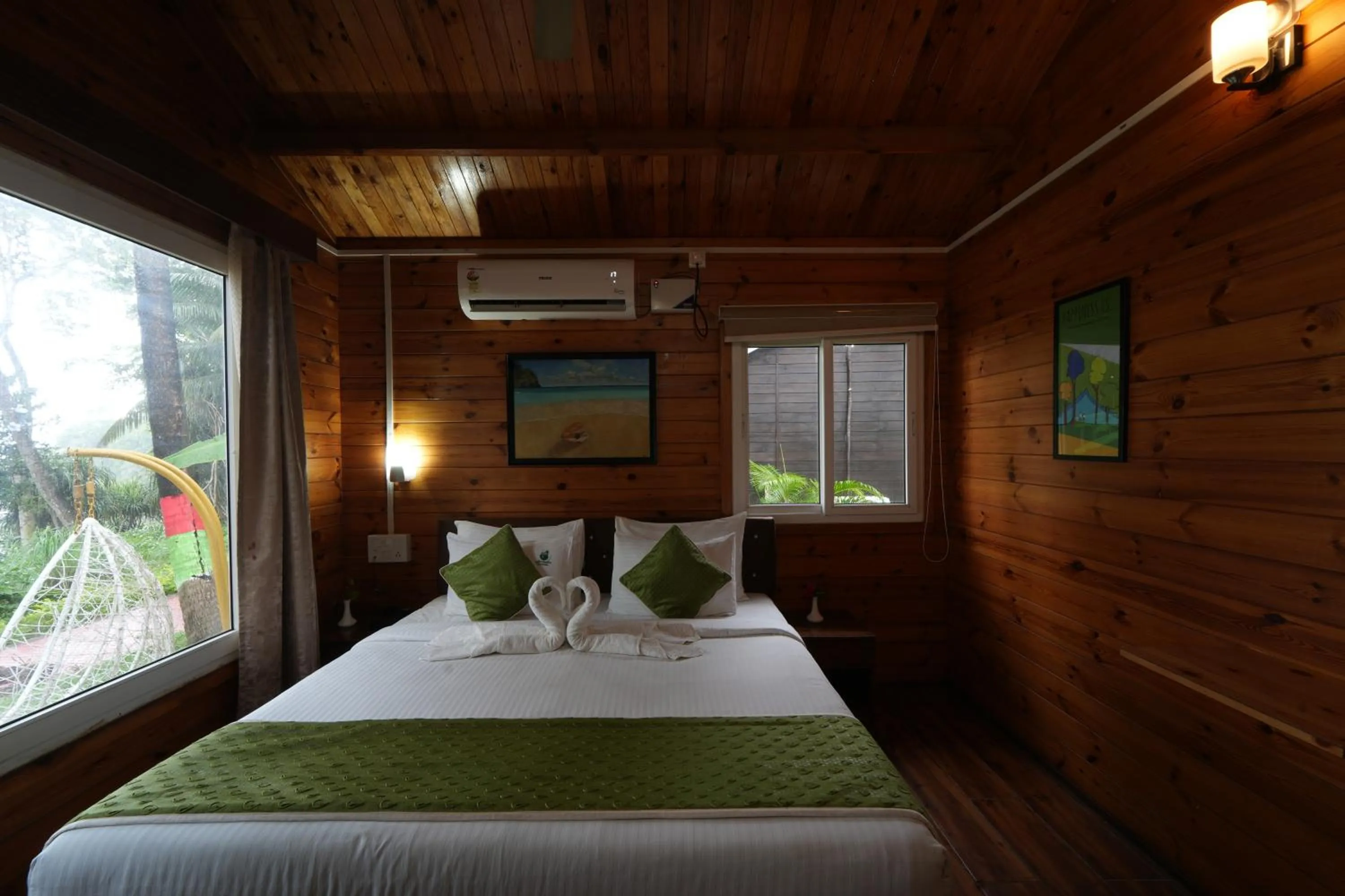 Bed in Adhvasaha Beach Spa Resort