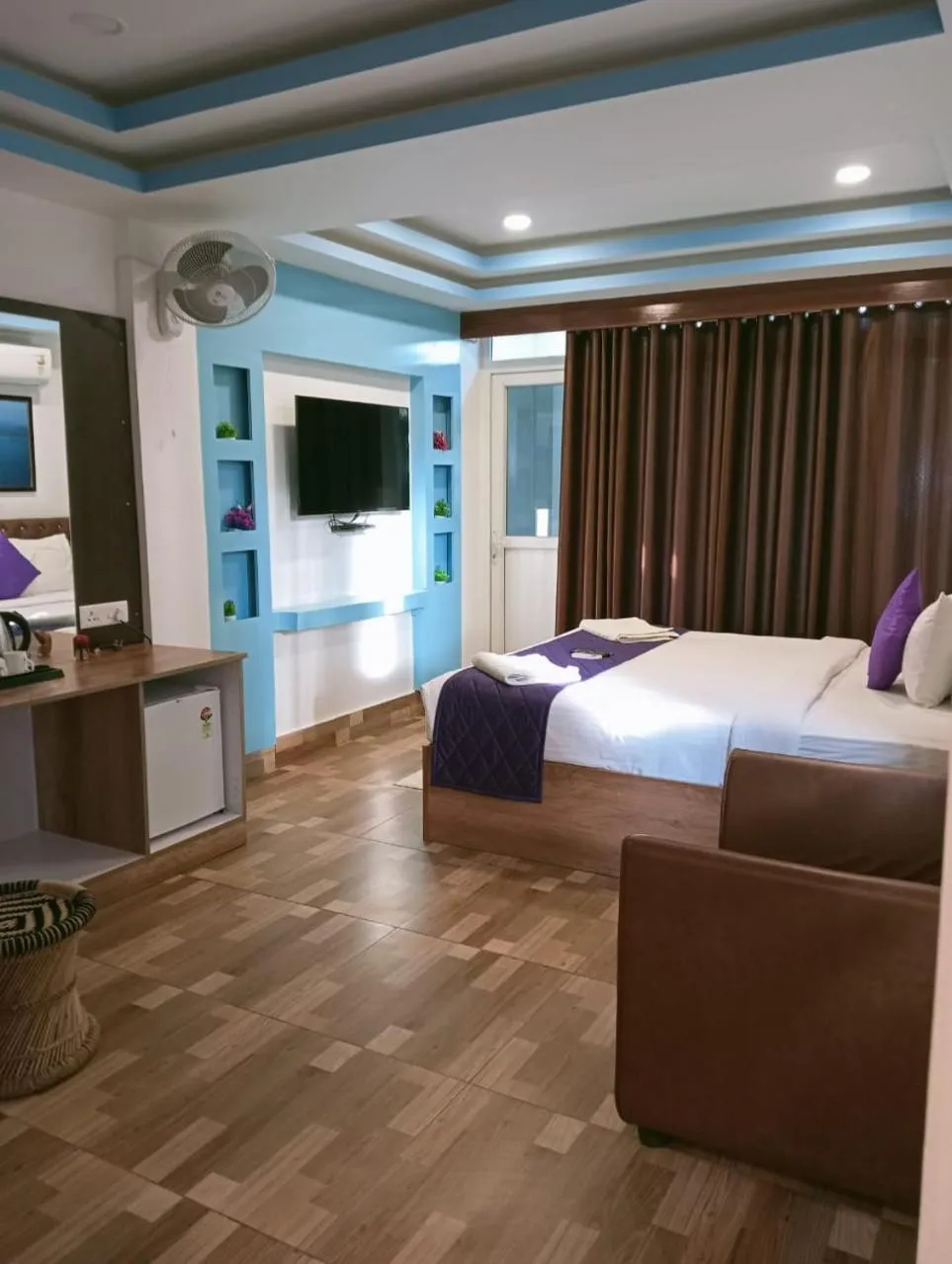 Bed in Adhvasaha Beach Spa Resort