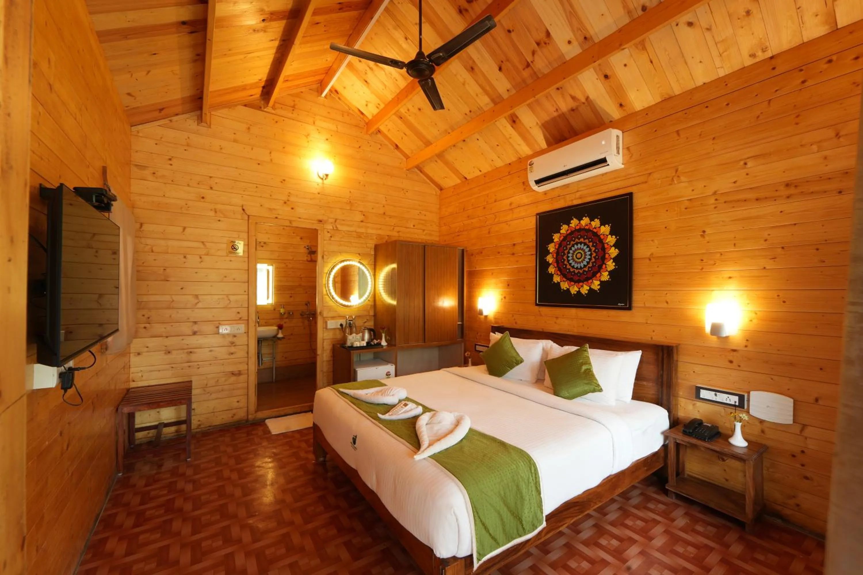 Bed in Adhvasaha Beach Spa Resort