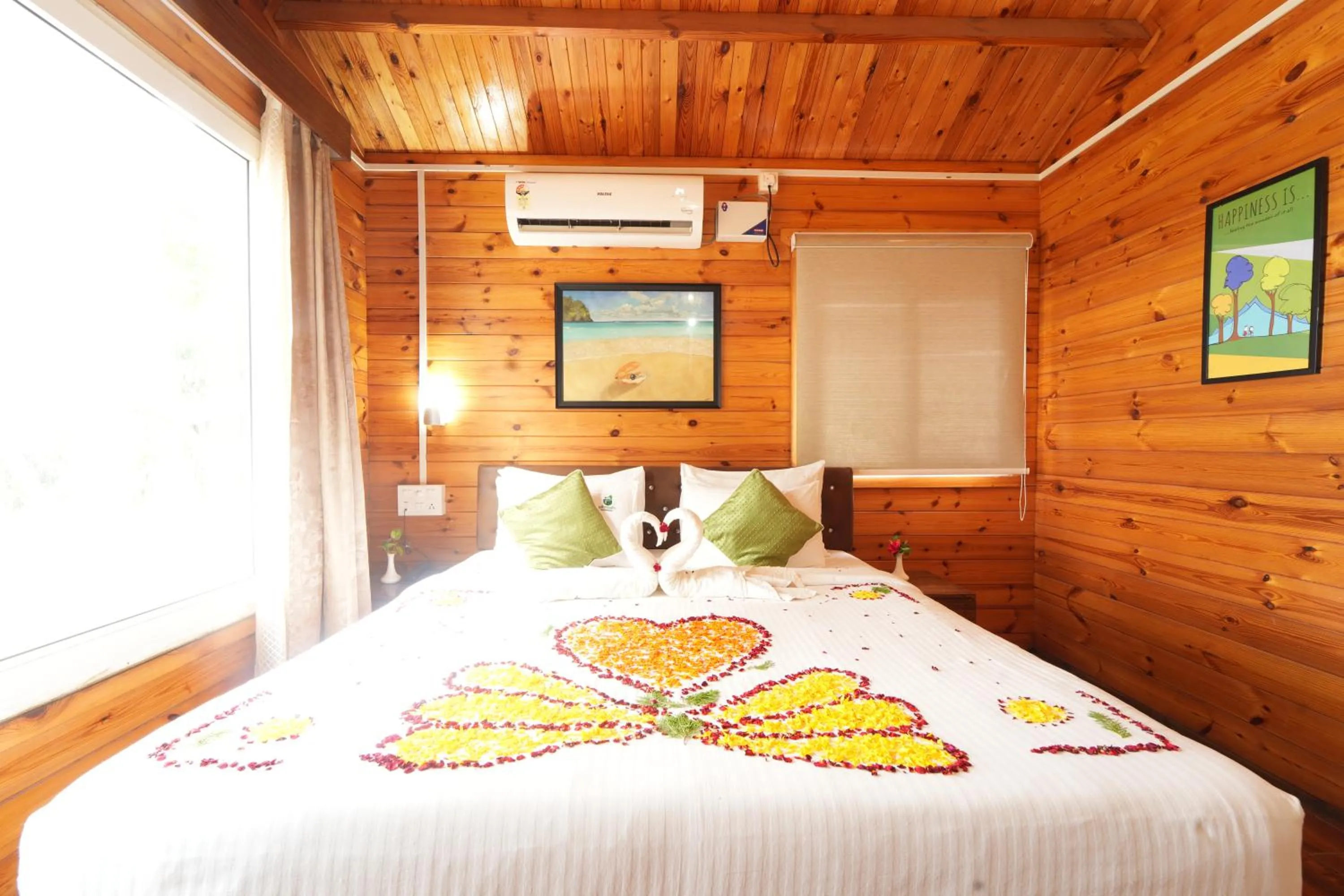 Bed in Adhvasaha Beach Spa Resort