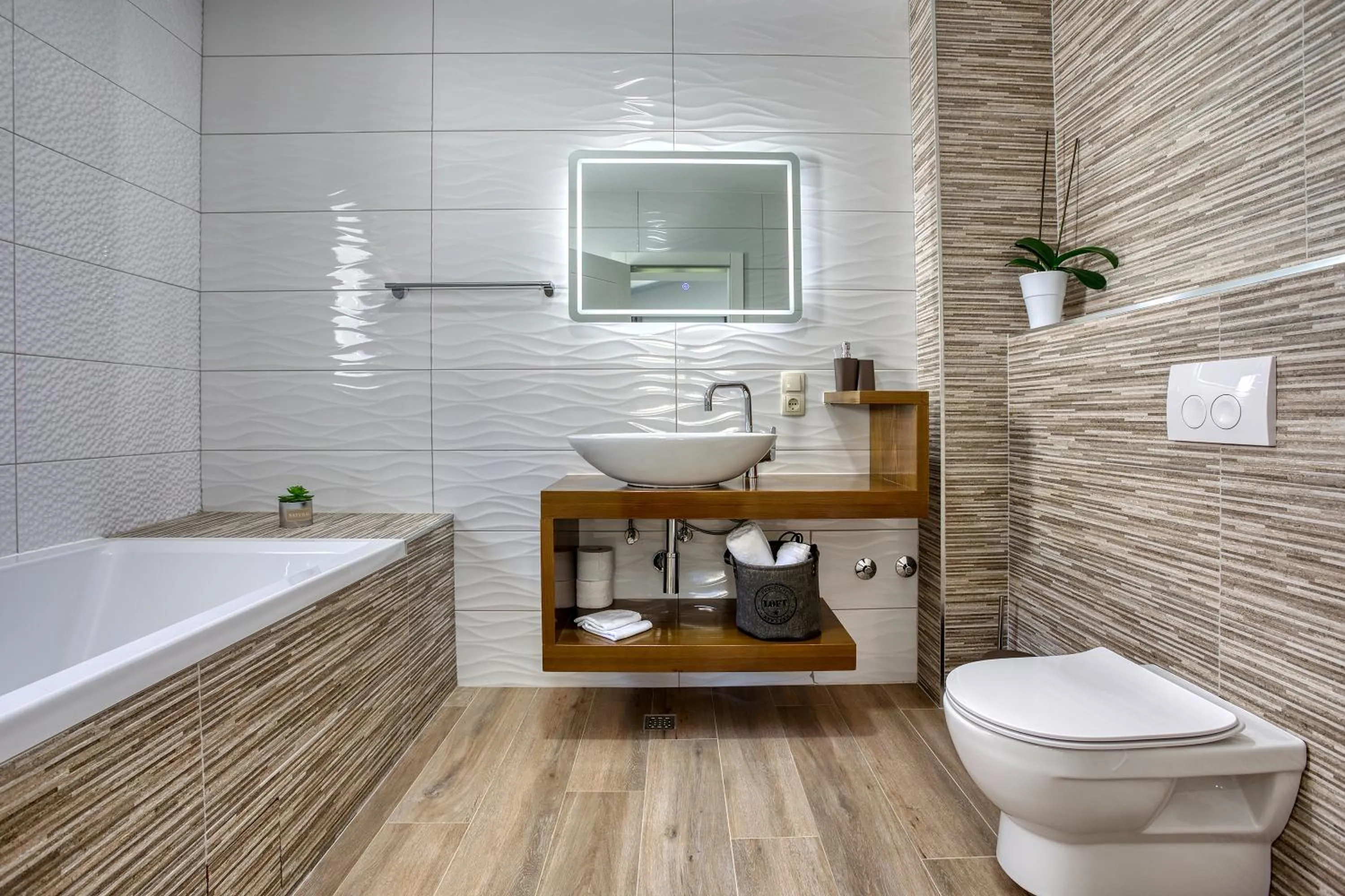 Bathroom in LUXURY VILLA PARADISE 120m from sandy beach, heated pool, billiard, max 12 pax