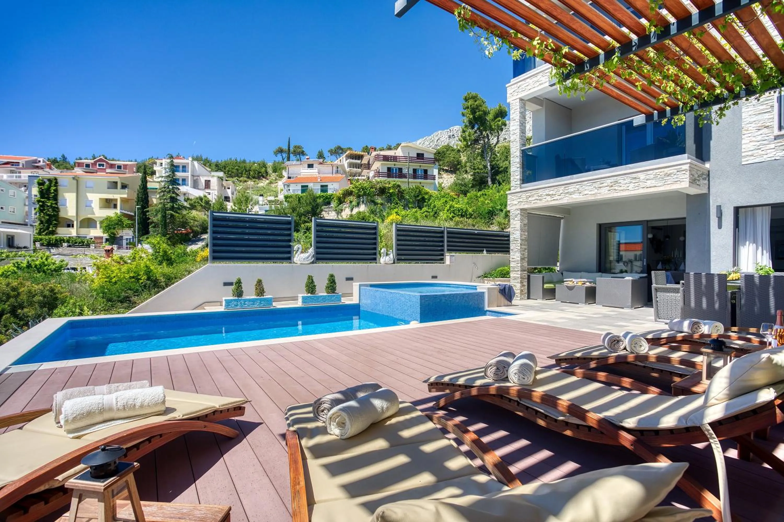 Property building in LUXURY VILLA PARADISE 120m from sandy beach, heated pool, billiard, max 12 pax