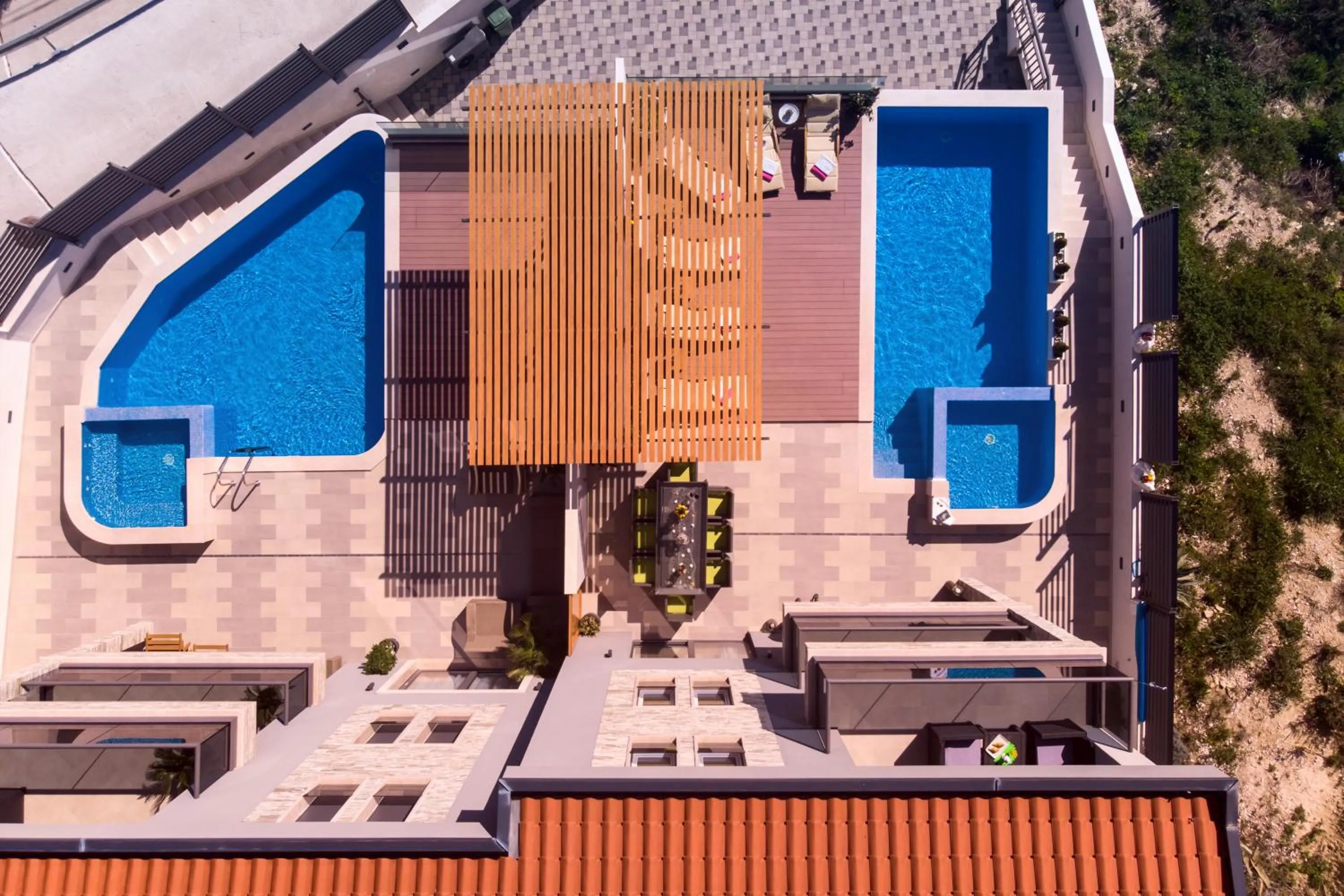 Property building in LUXURY VILLA PARADISE 120m from sandy beach, heated pool, billiard, max 12 pax