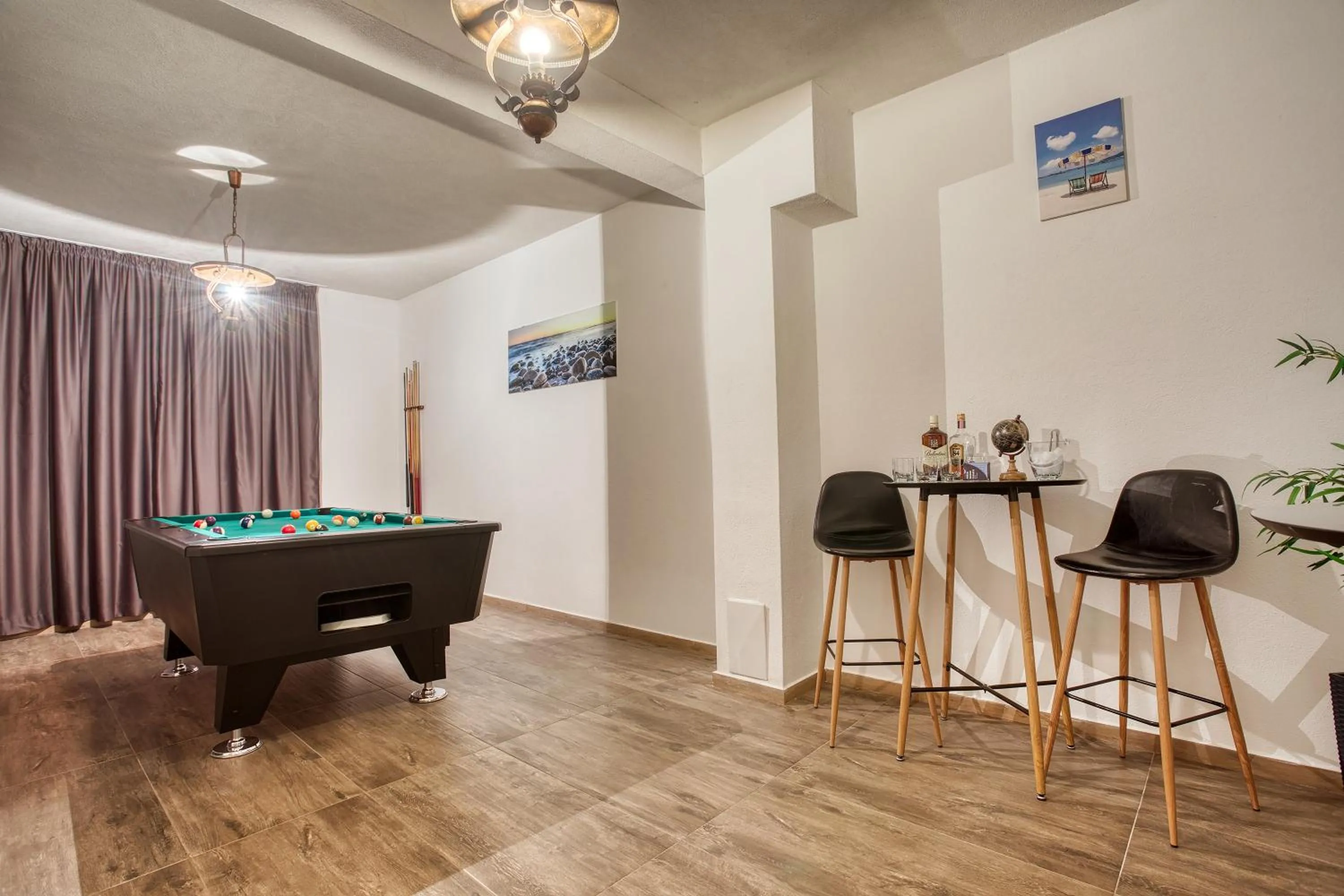 Billiard in LUXURY VILLA PARADISE 120m from sandy beach, heated pool, billiard, max 12 pax