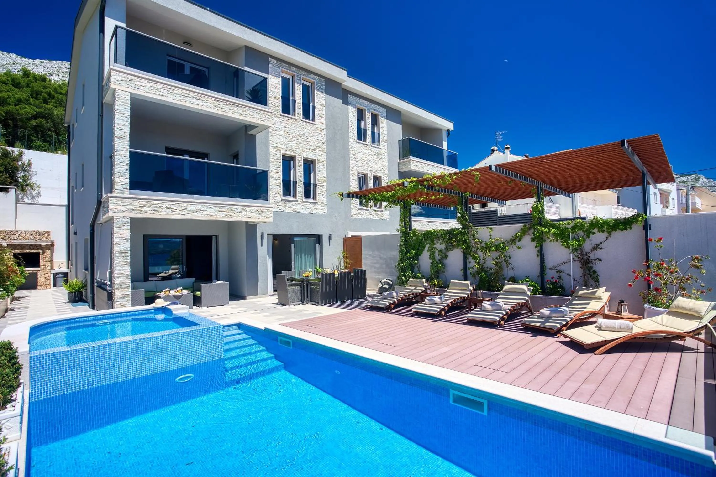 Property building in LUXURY VILLA PARADISE 120m from sandy beach, heated pool, billiard, max 12 pax