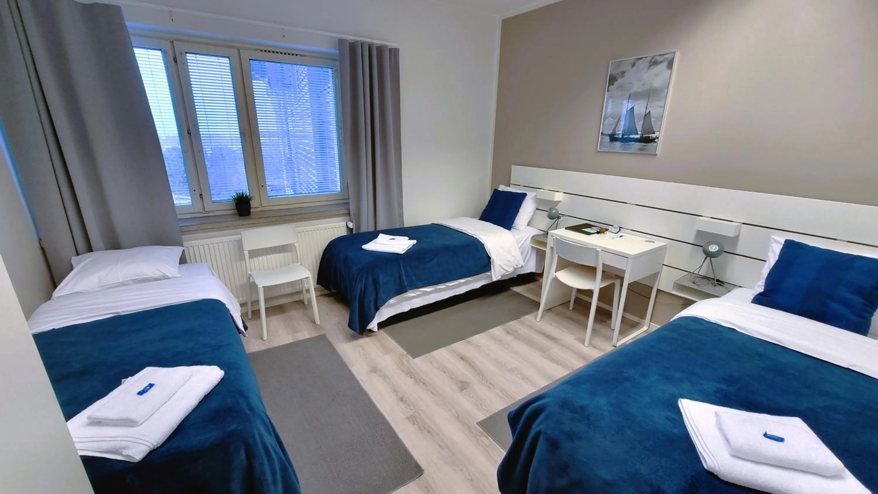 Bedroom, Bed in Vanha-Merivartioasema