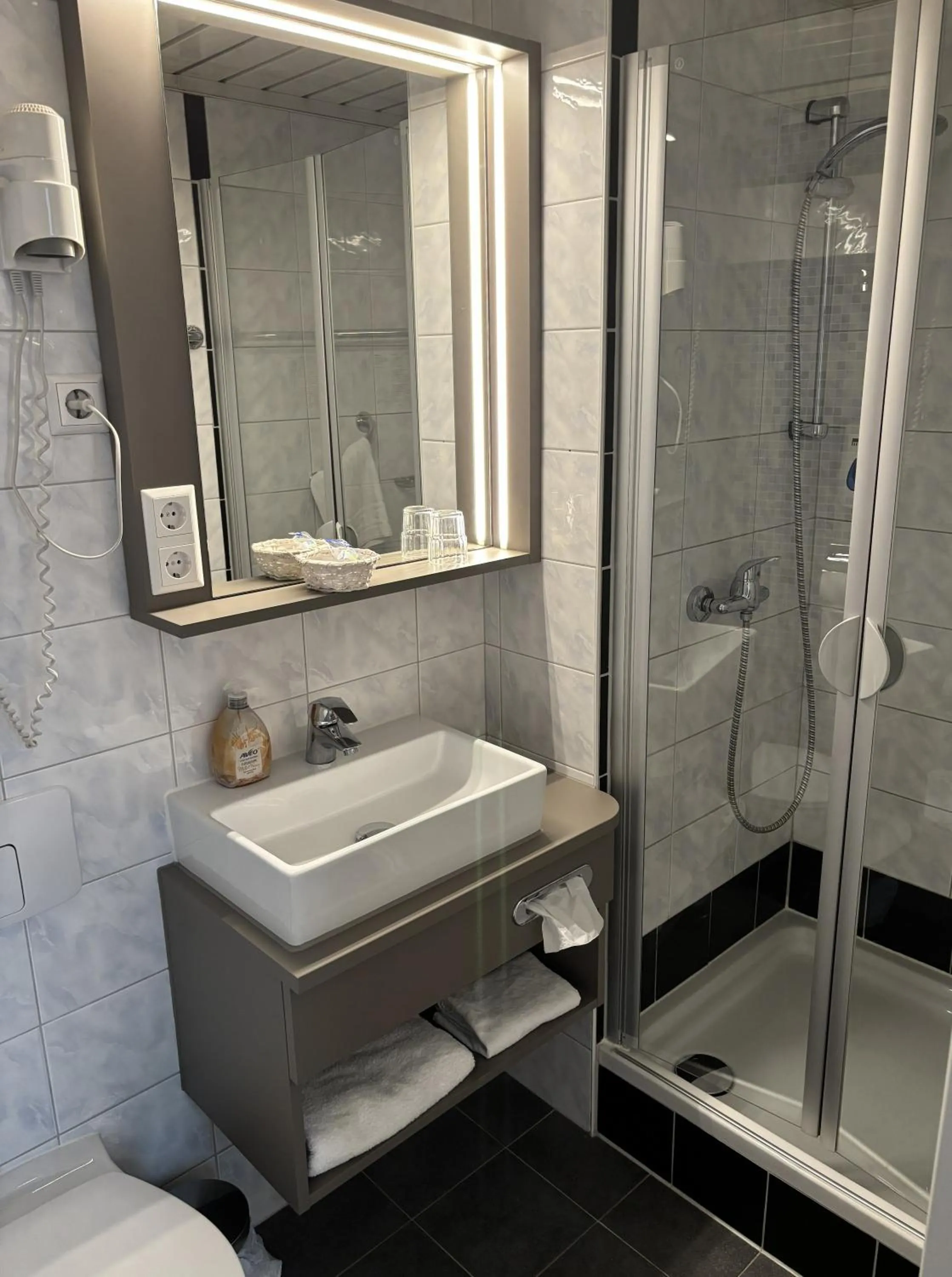 Shower in Gästehaus Centro in Konstanz