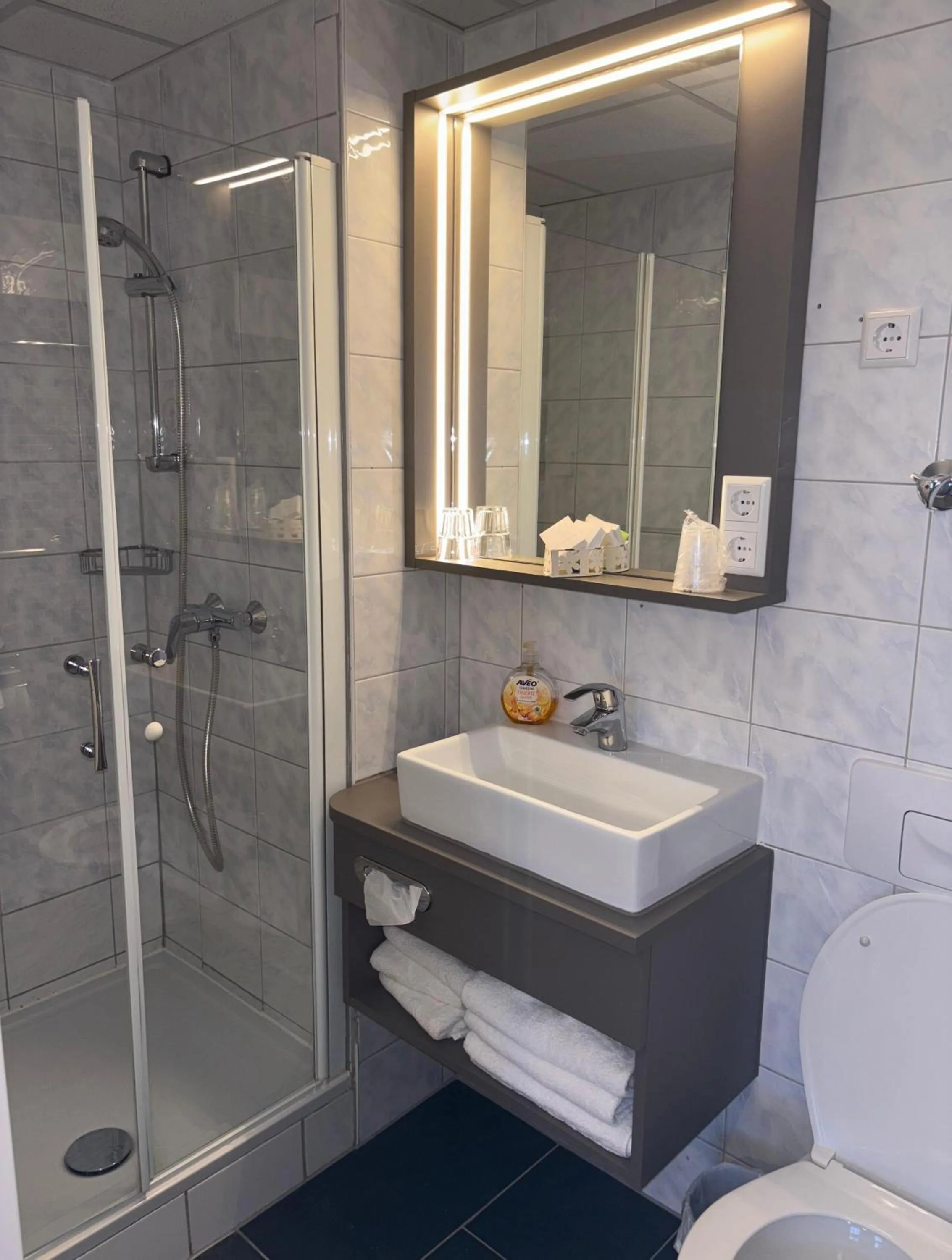 Shower in Gästehaus Centro in Konstanz