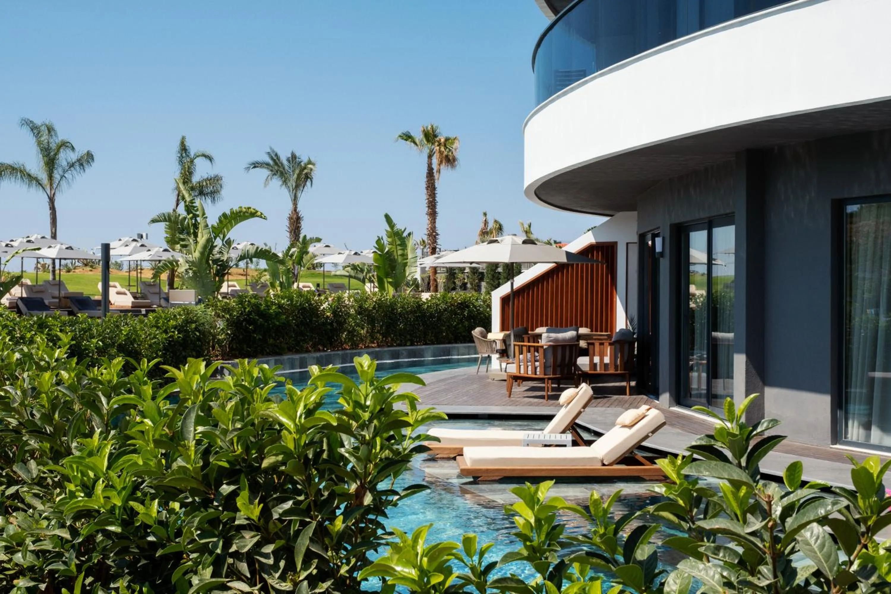 Pool view in Liu Resorts