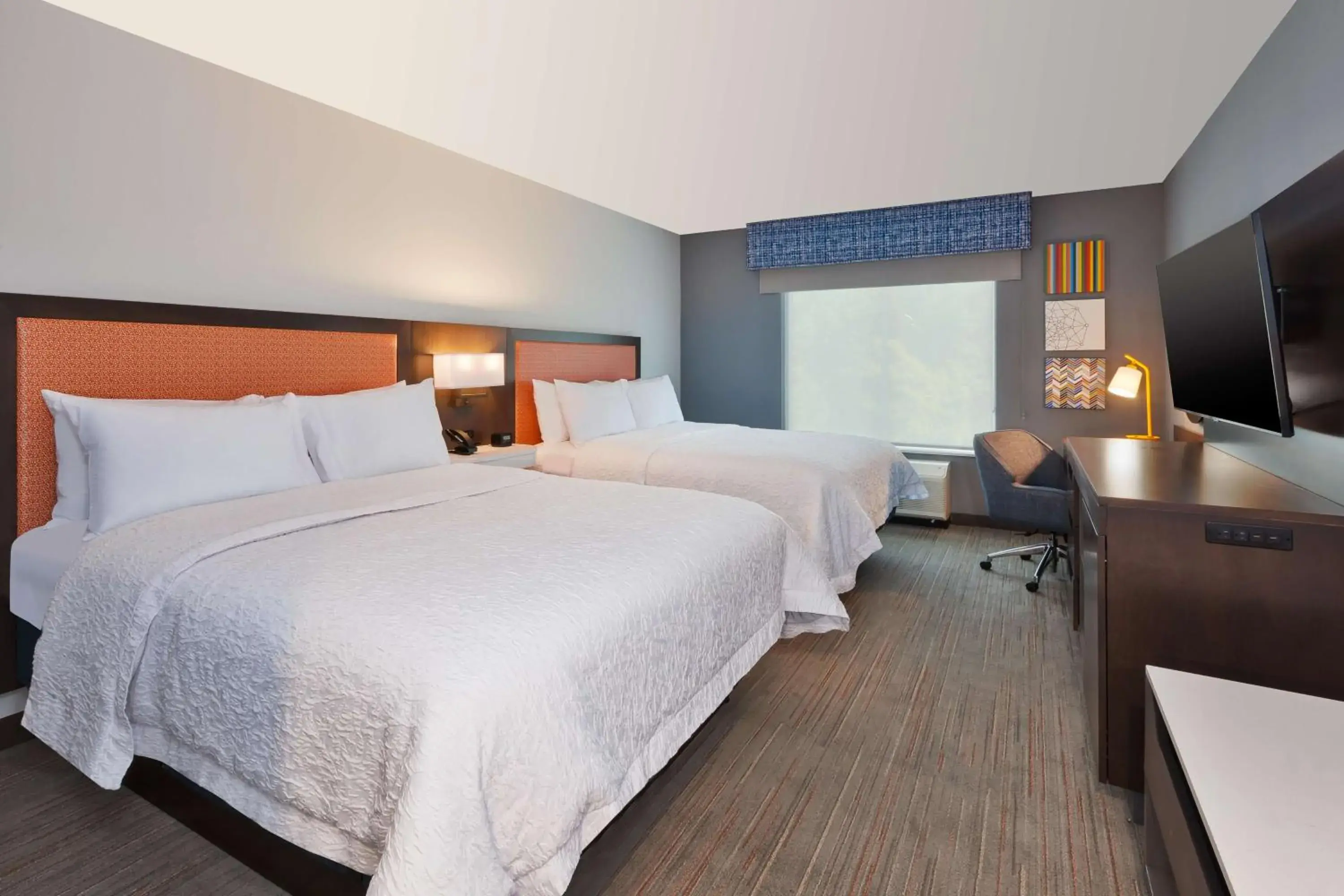 Queen Room with Bath Tub - Mobility Access/Non-Smoking in Hampton Inn Danville, Va Queen Room with Bath Tub - Mobility Access/Non-Smoking in Hampton Inn Danville, Va