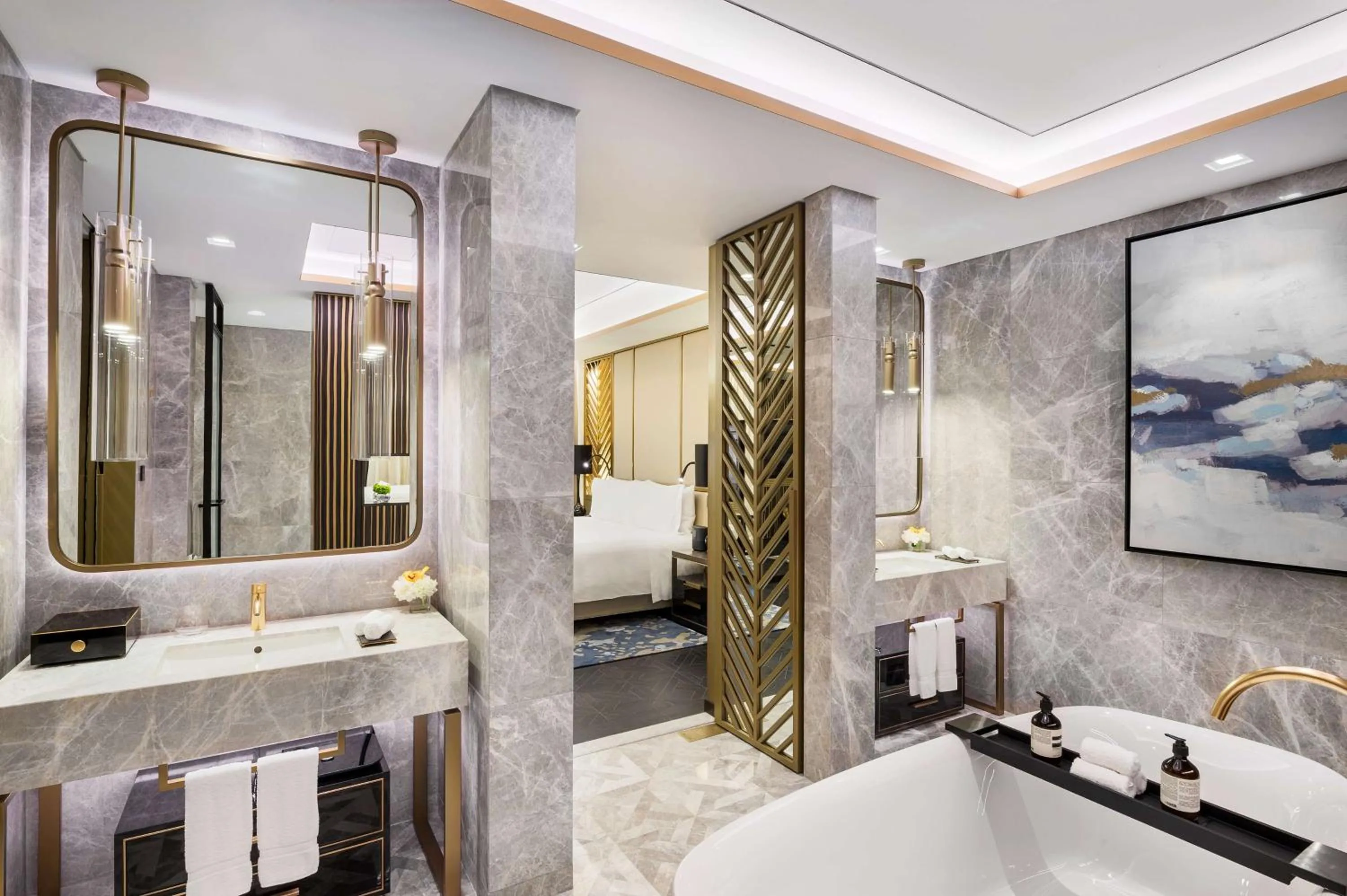 Photo of the whole room, Bed in Waldorf Astoria Kuwait