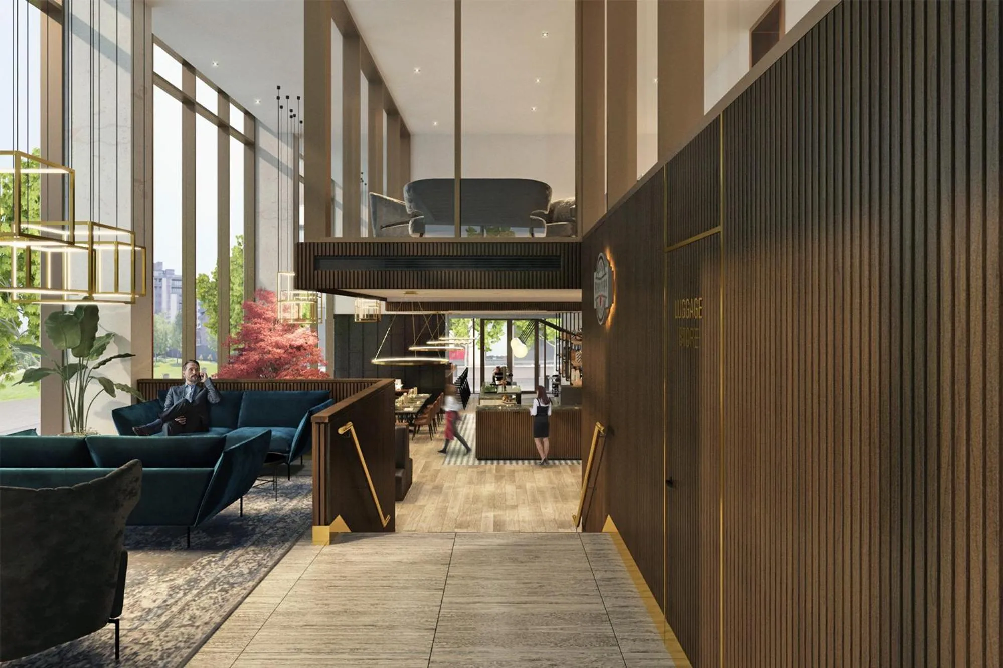 Lobby or reception in The Samuel Hotel, Dublin City Centre