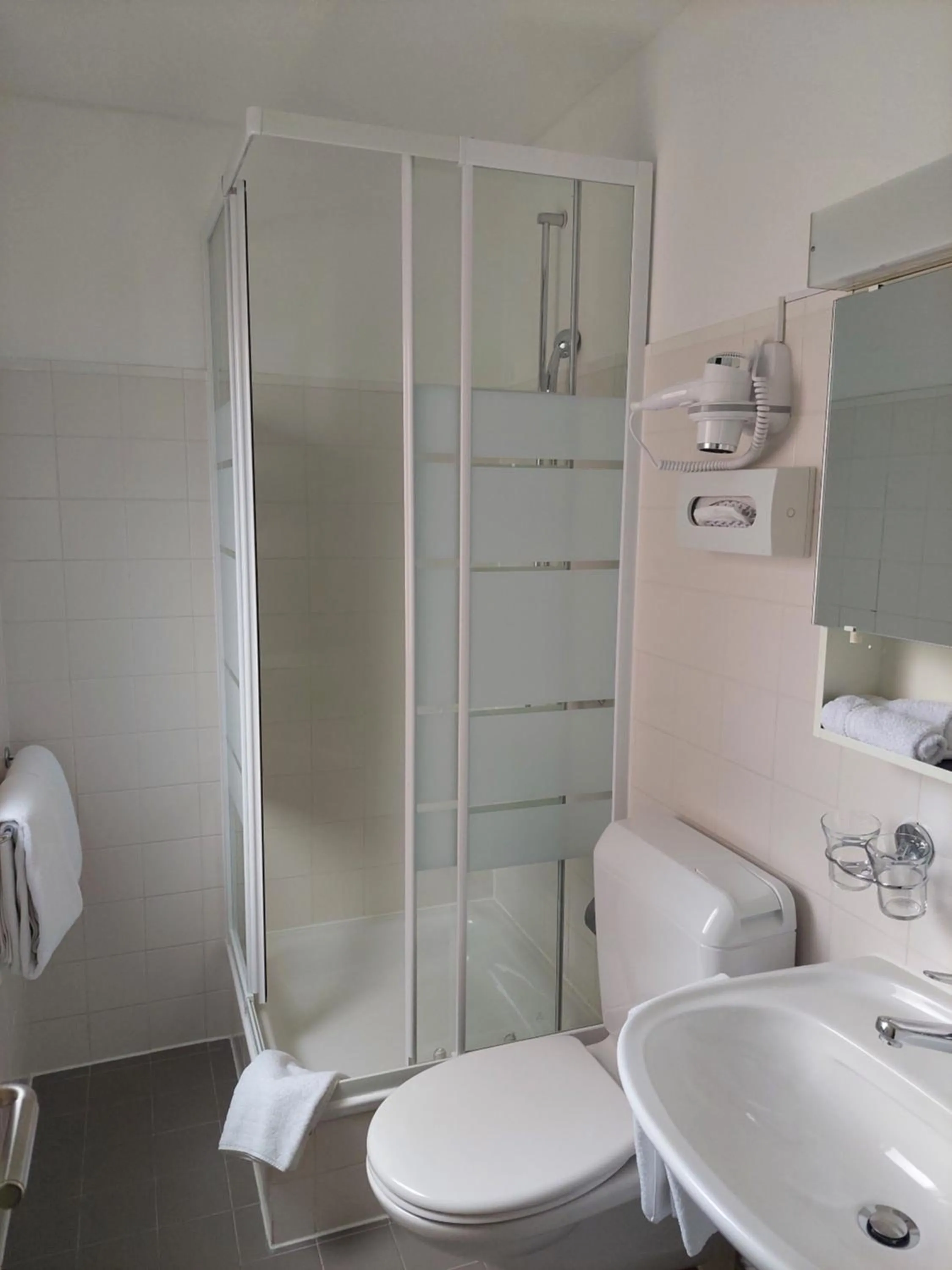 Shower in Hotel Nessi Locarno