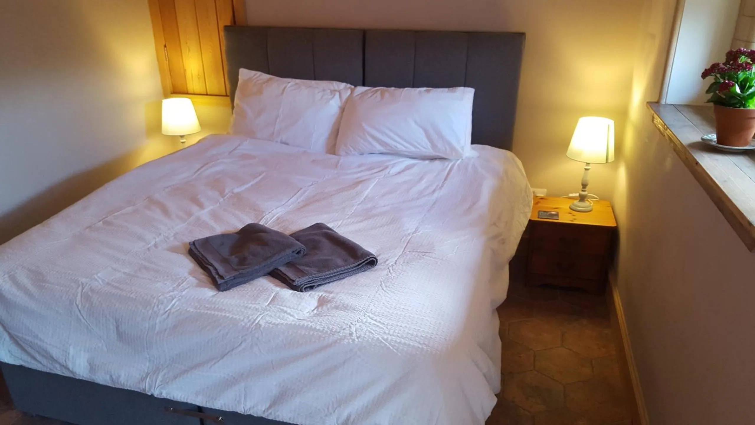 Bedroom, Bed in Eco Indigo