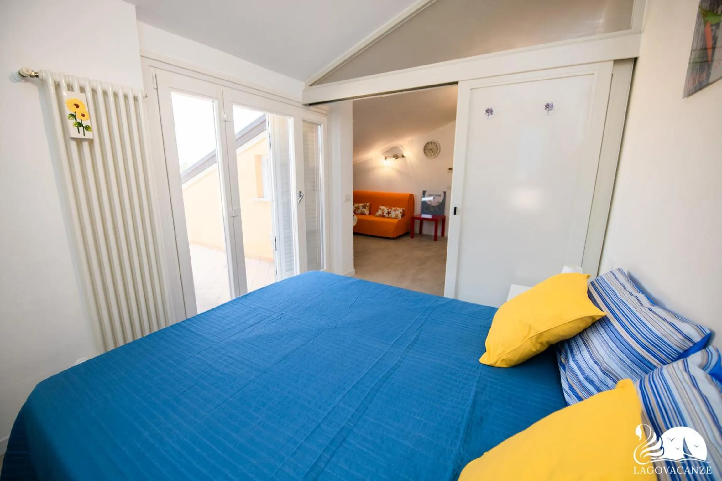 Bedroom, Bed in Appartamento Garden Ville