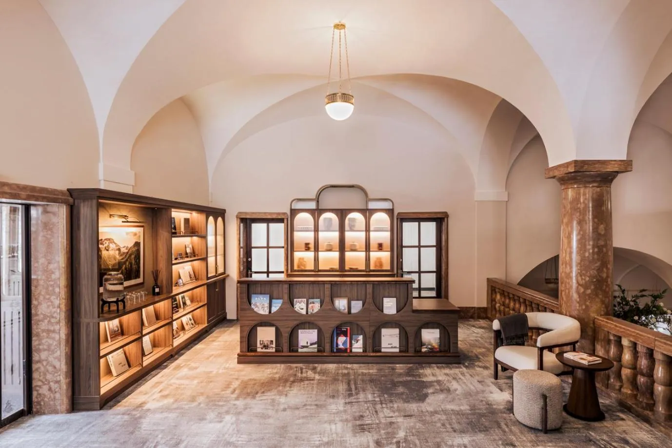 Lobby or reception in Hotel Altein Arosa, a Faern Collection Resort