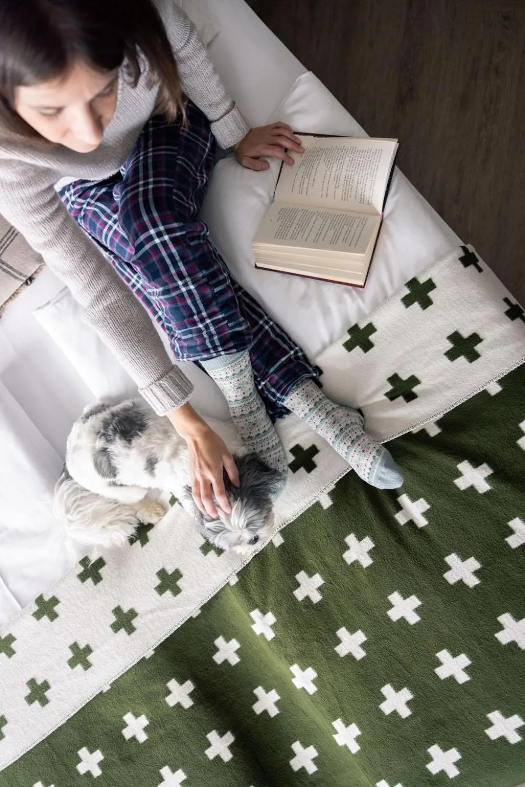 Bed in Hotel Altein Arosa, a Faern Collection Resort
