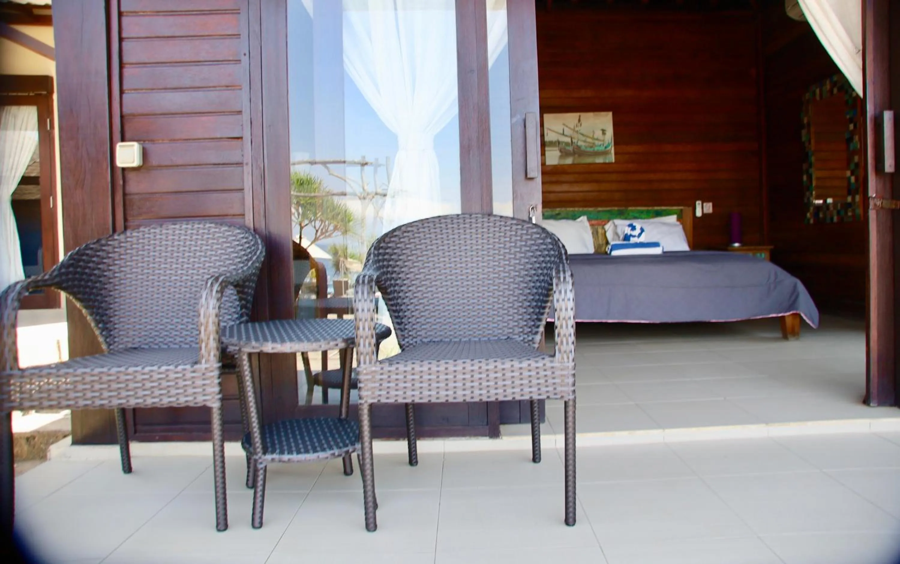 Patio in The Palms Ceningan Hotel