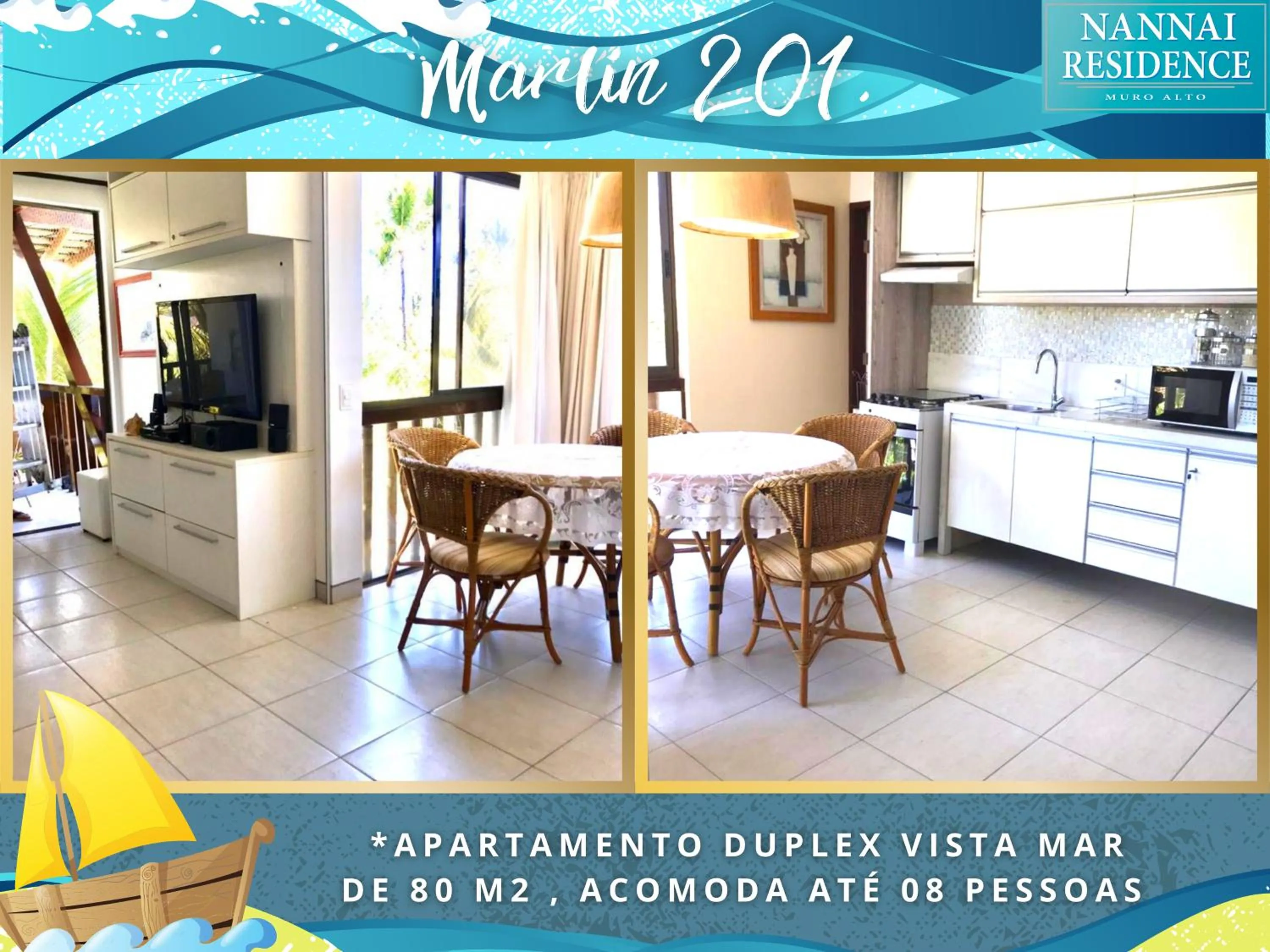 Dining area in NANNAI RESIDENCE VISTA MAR Muro alto