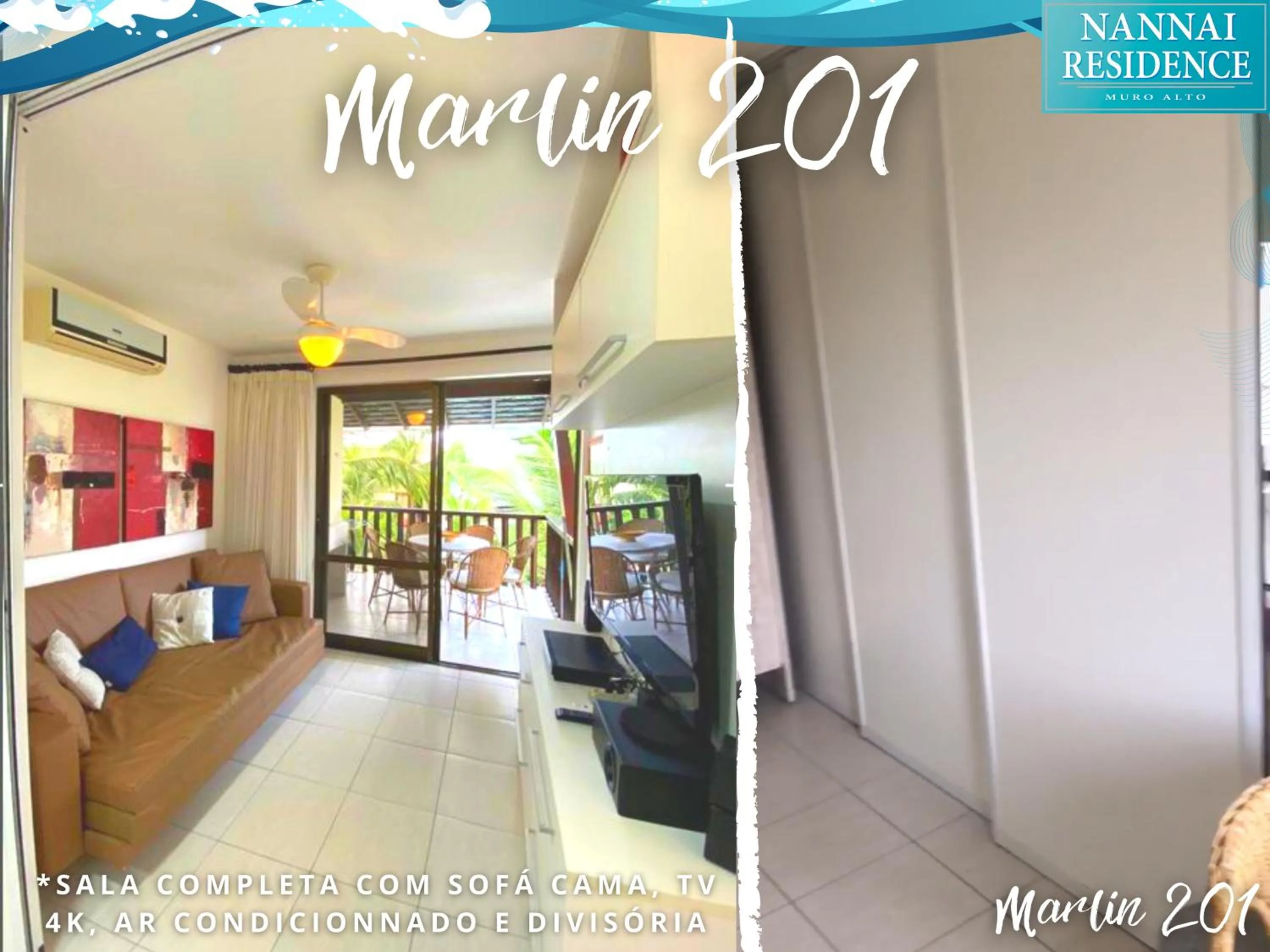 Living room in NANNAI RESIDENCE VISTA MAR Muro alto