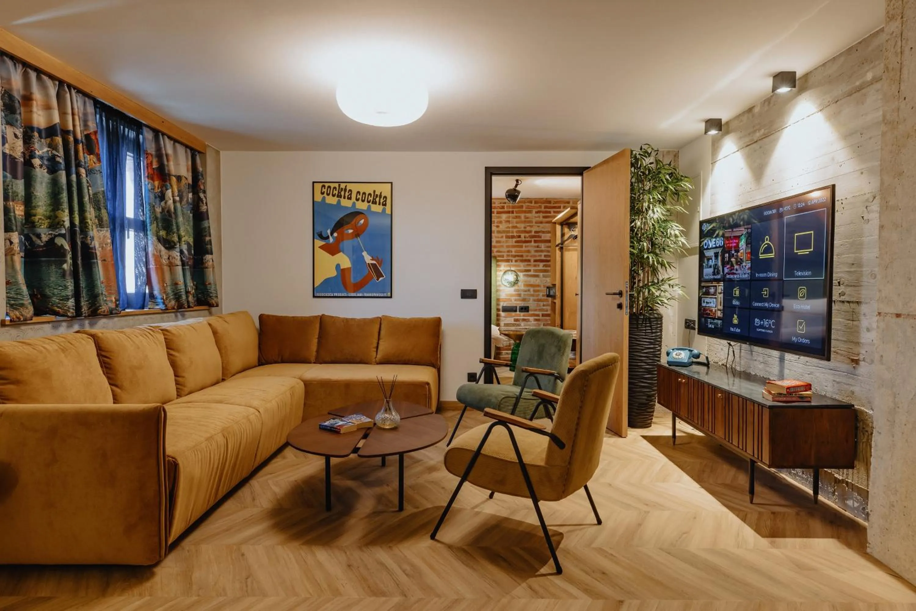 Living room in ONE66 Hotel