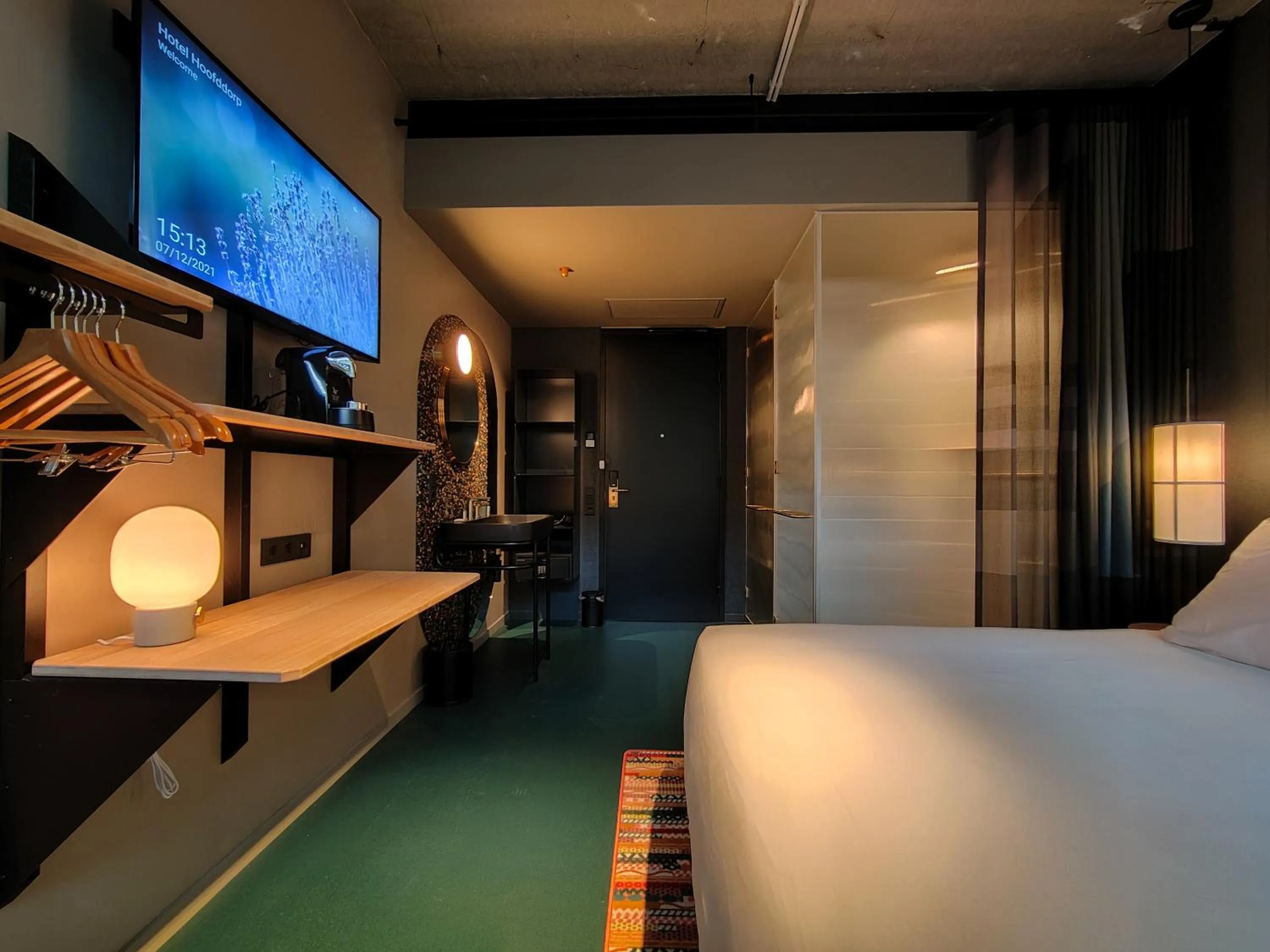 View (from property/room), Bed in The Florian Amsterdam Schiphol Airport, WorldHotels Crafted