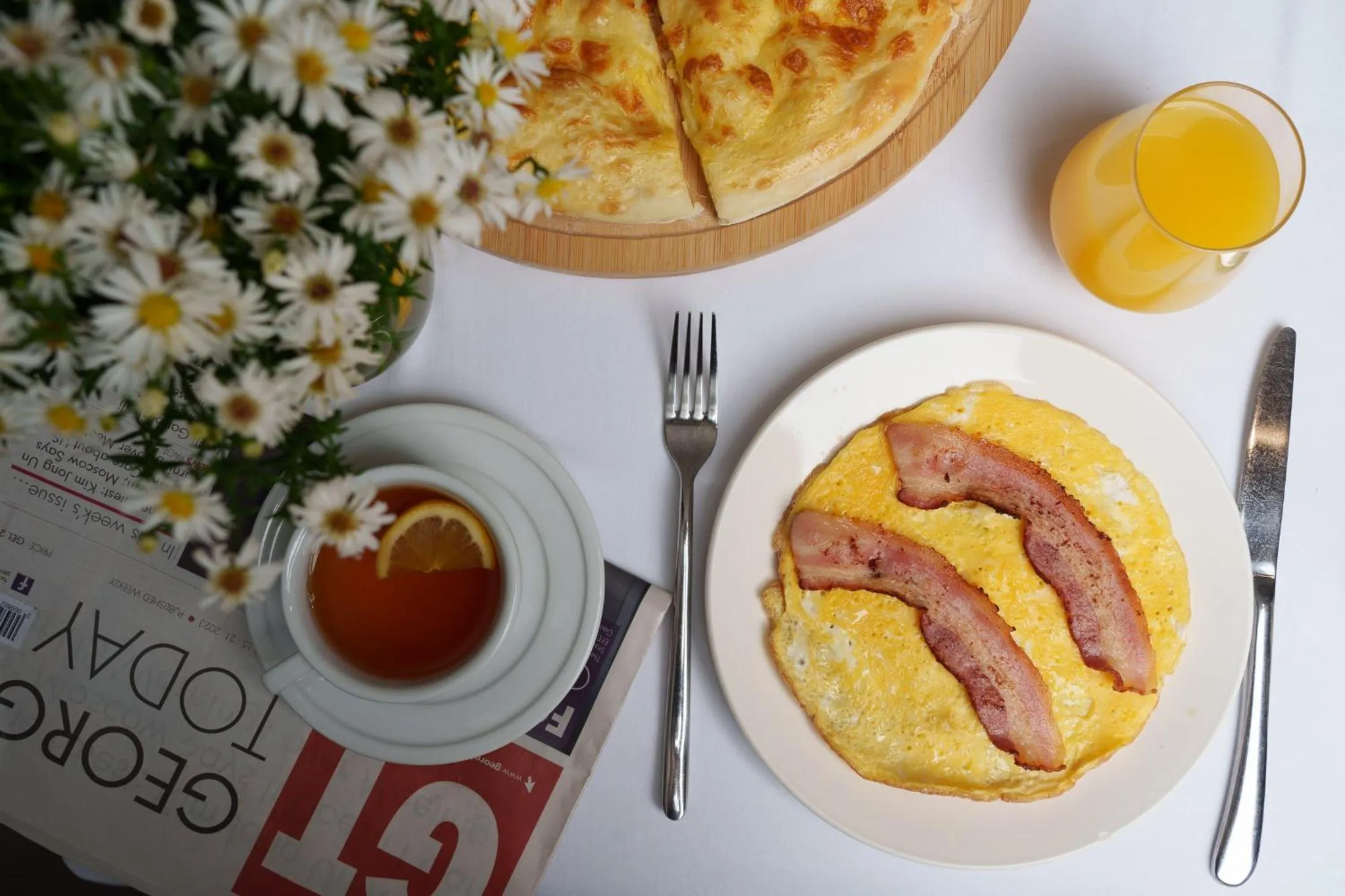 Food and drinks in Eleven Inn Tbilisi