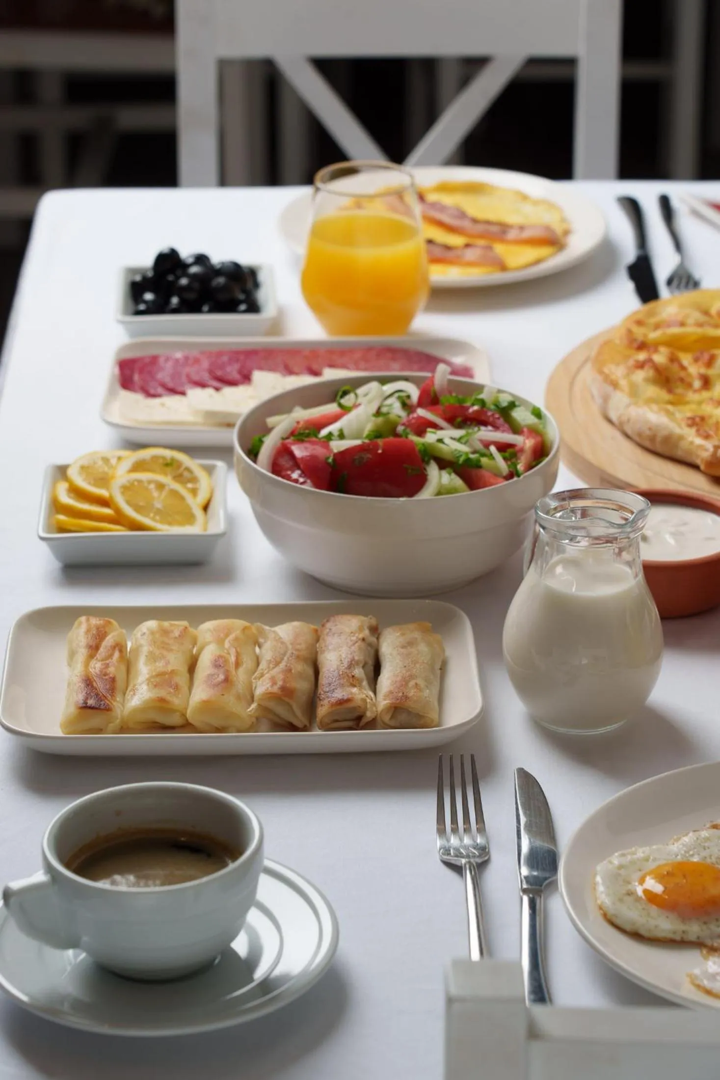 Food and drinks in Eleven Inn Tbilisi