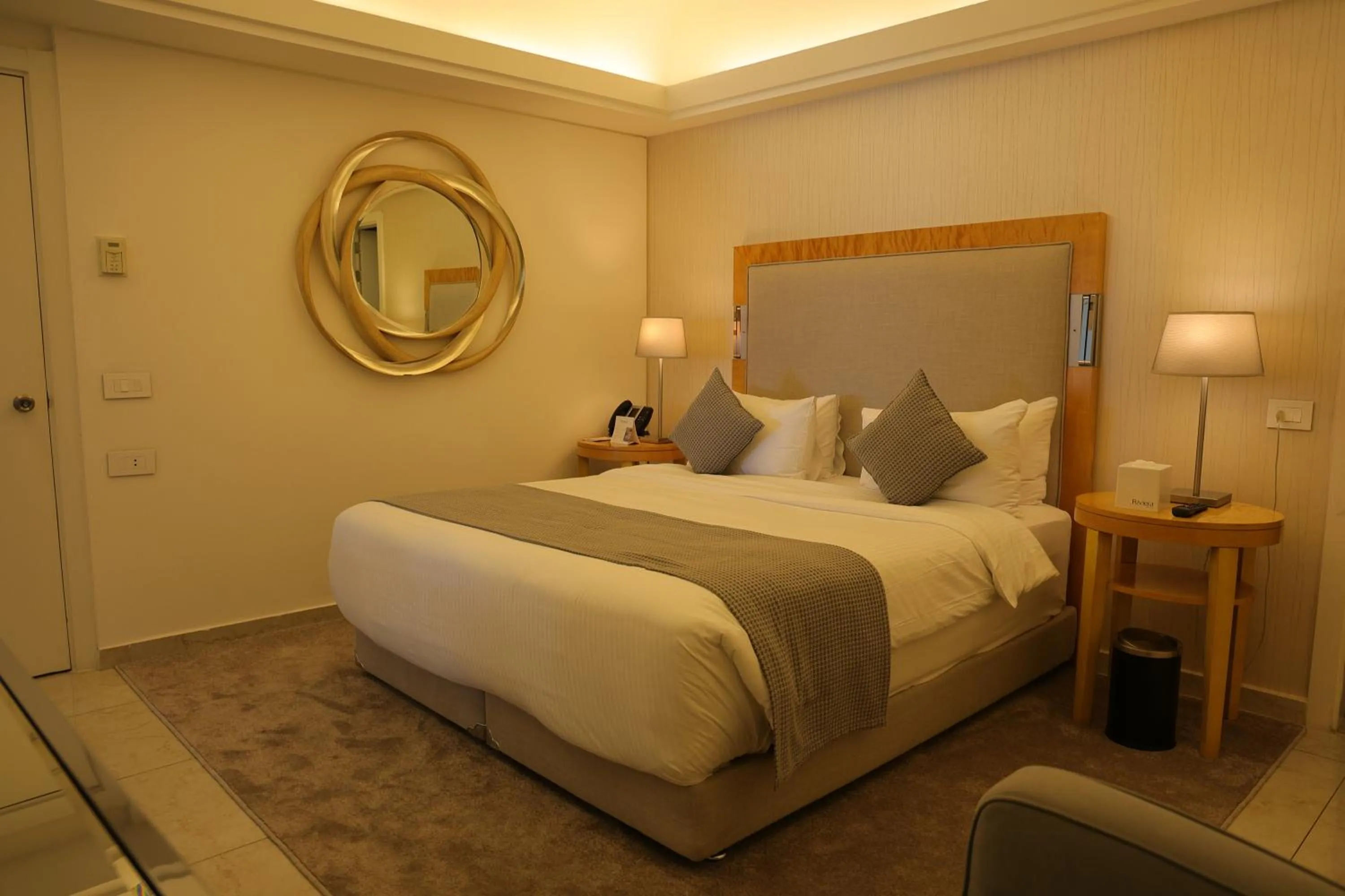 Bed in Riviera Hotel and Beach Lounge, Beirut