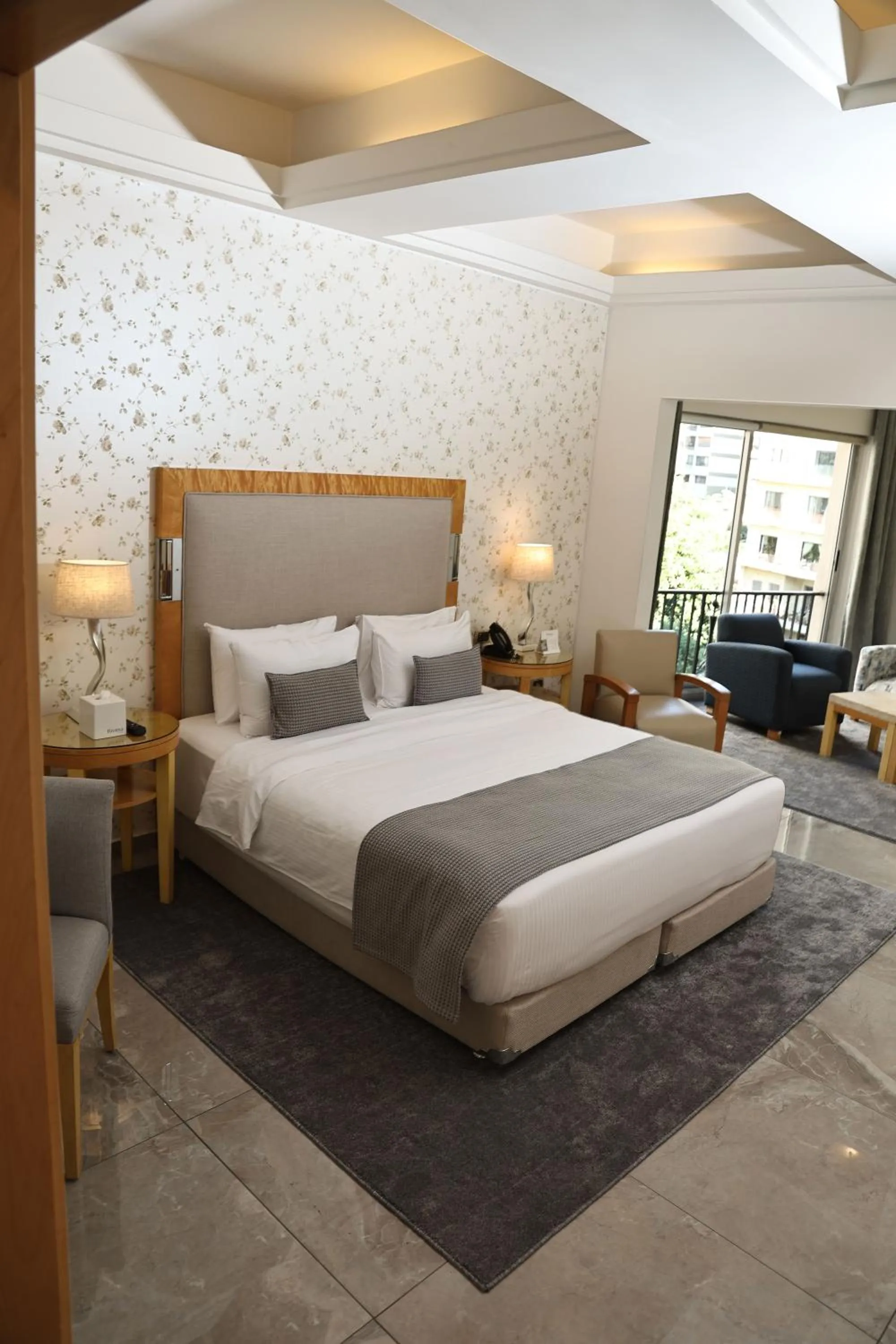 Bed in Riviera Hotel and Beach Lounge, Beirut