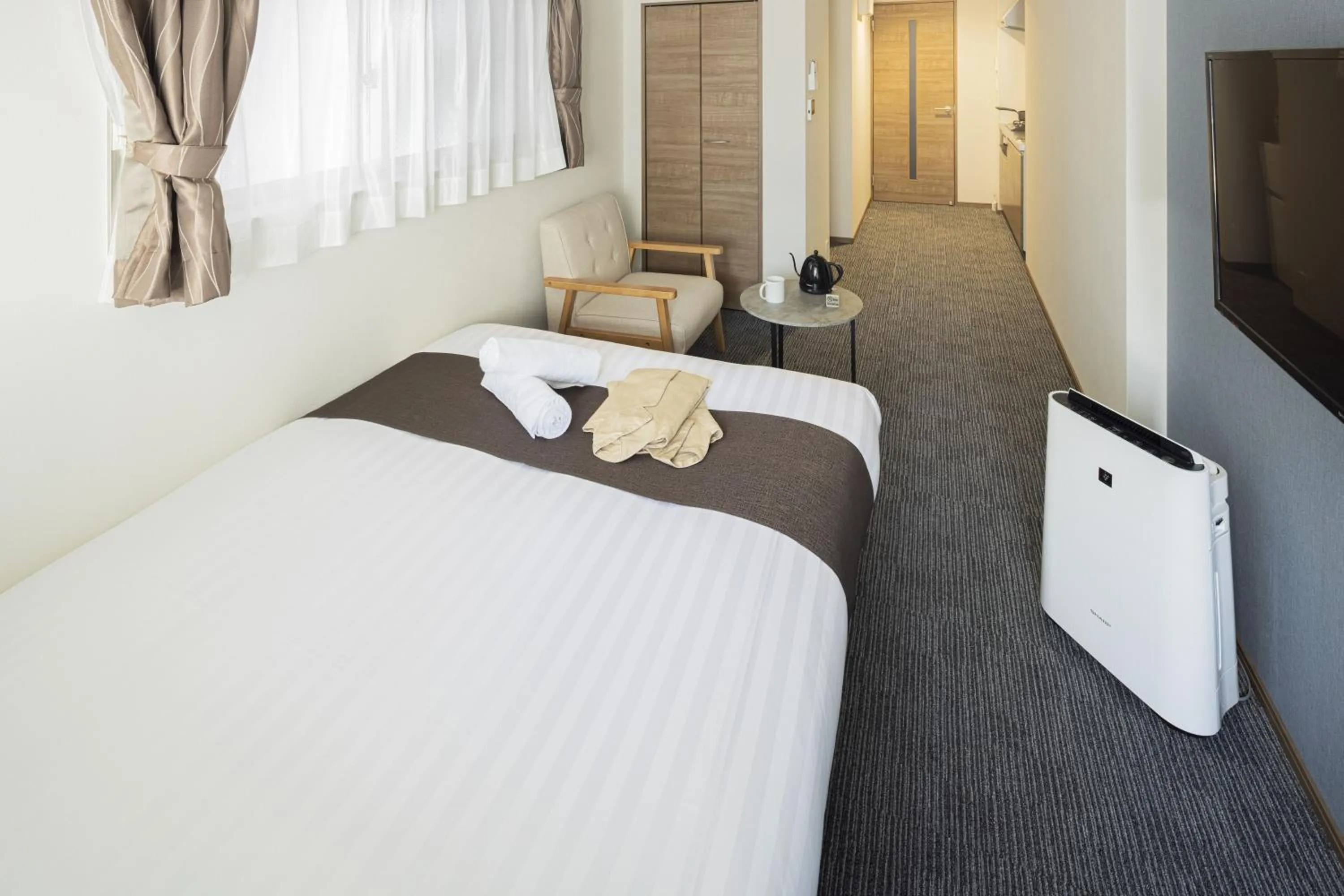 Photo of the whole room, Bed in Coruscant Hotel NagasakiekiⅢ