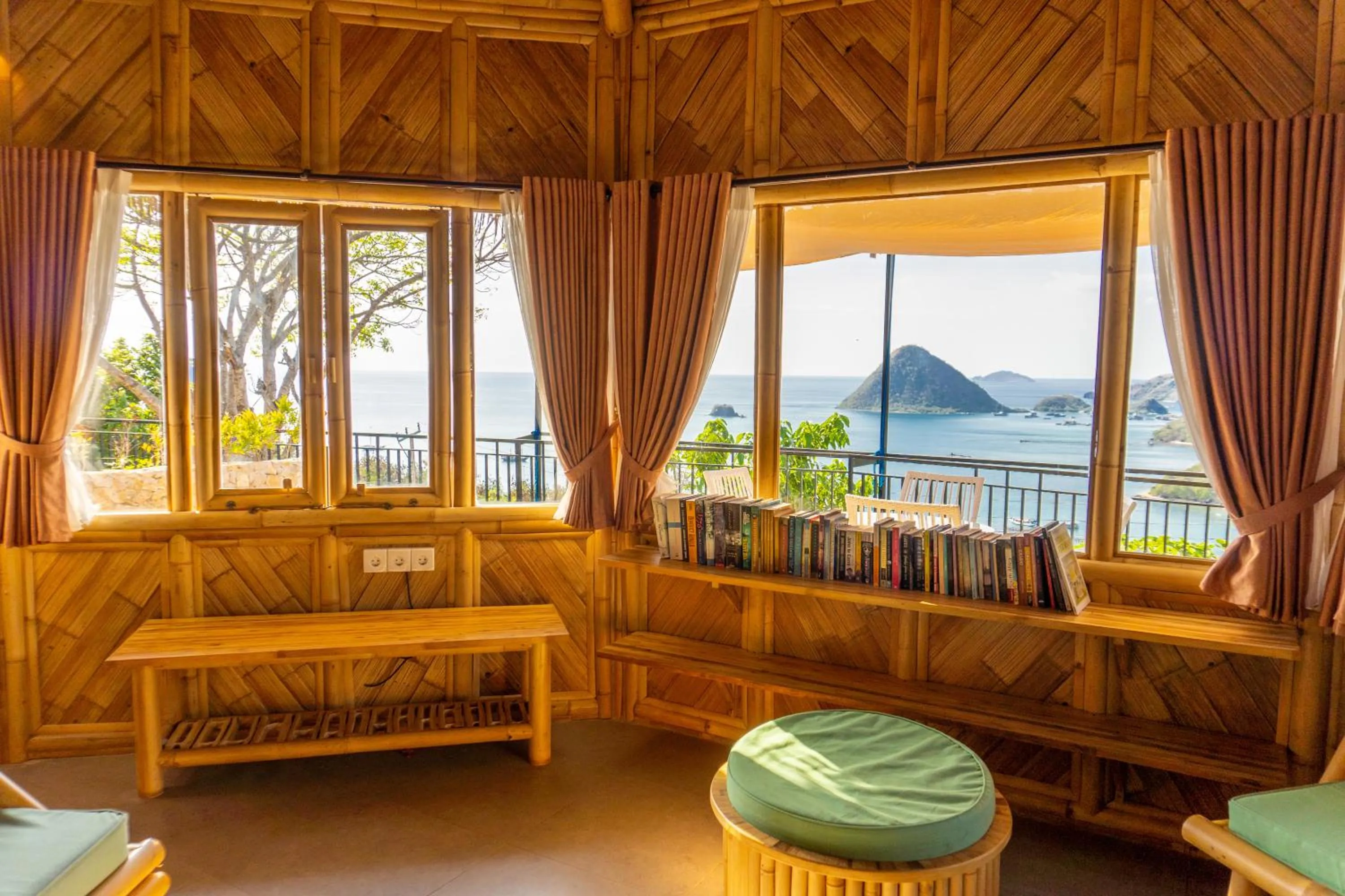 Living room in Elang Hillside Bamboo Villas