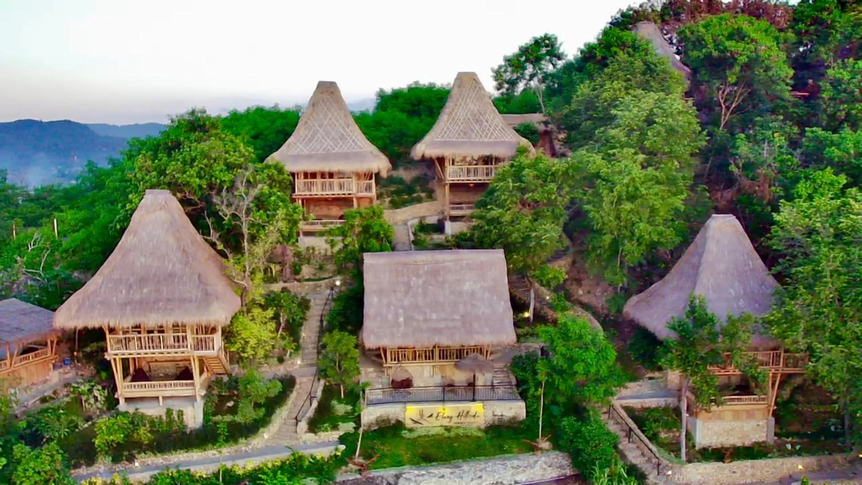Bird's eye view in Elang Hillside Bamboo Villas