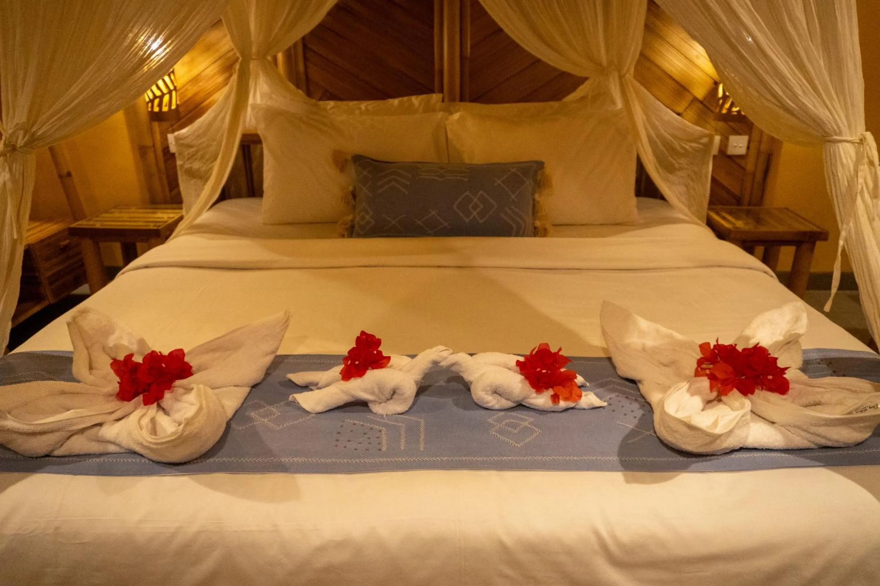 Bedroom, Bed in Elang Hillside Bamboo Villas