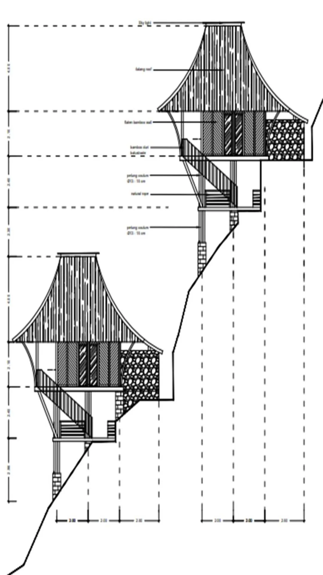 Property building in Elang Hillside Bamboo Villas