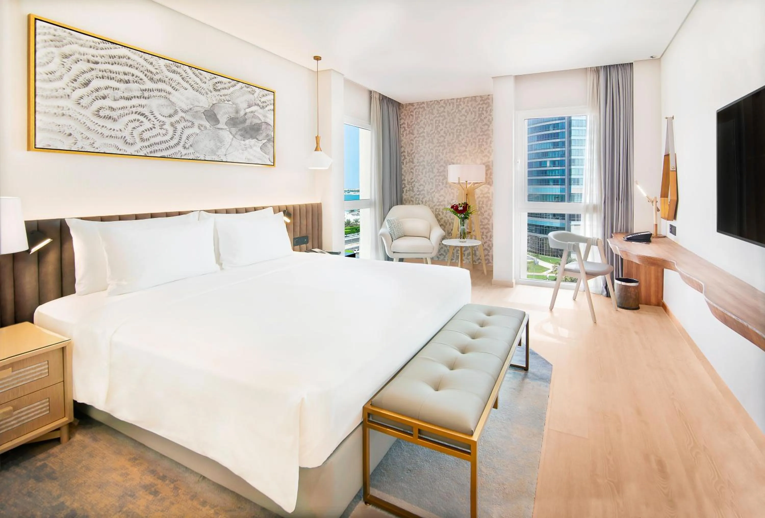 Photo of the whole room, Bed in Radisson Blu Hotel & Resort, Abu Dhabi Corniche