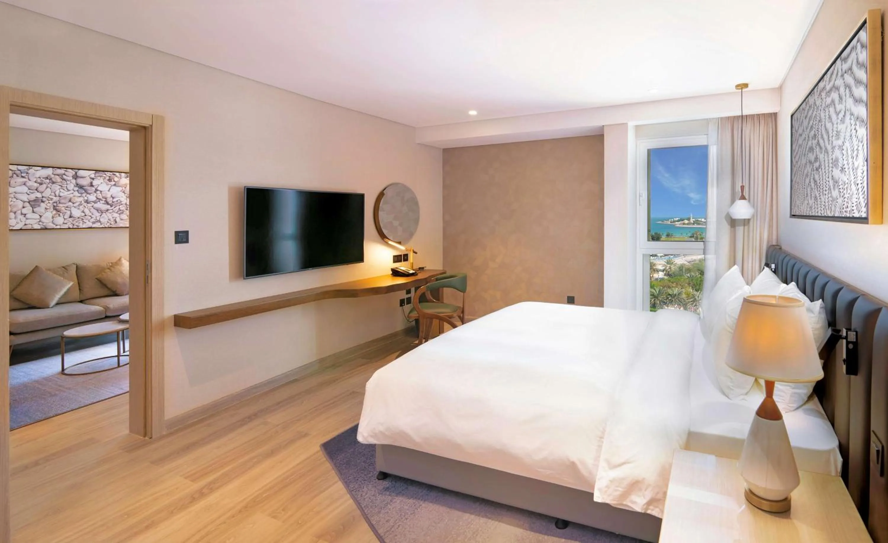 Photo of the whole room, Bed in Radisson Blu Hotel & Resort, Abu Dhabi Corniche