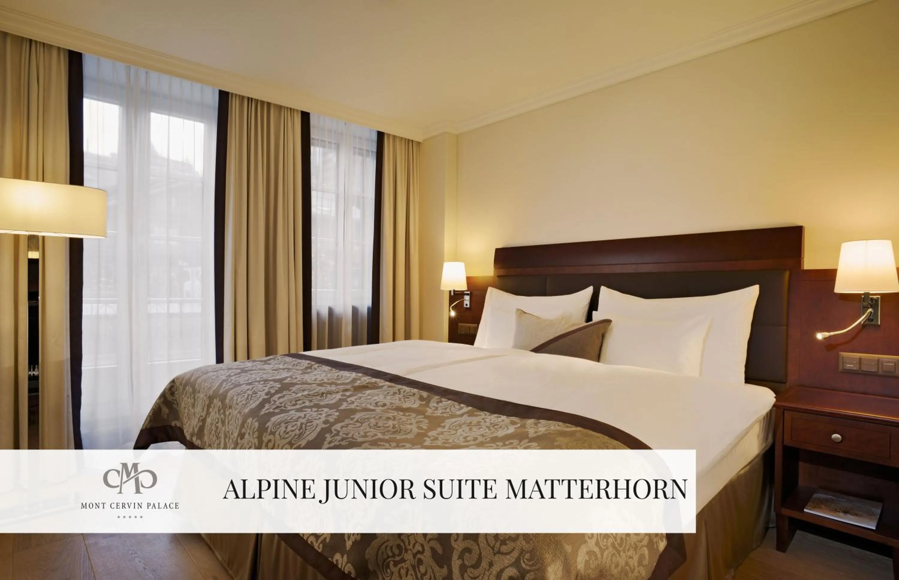 Bedroom, Bed in Mont Cervin Palace