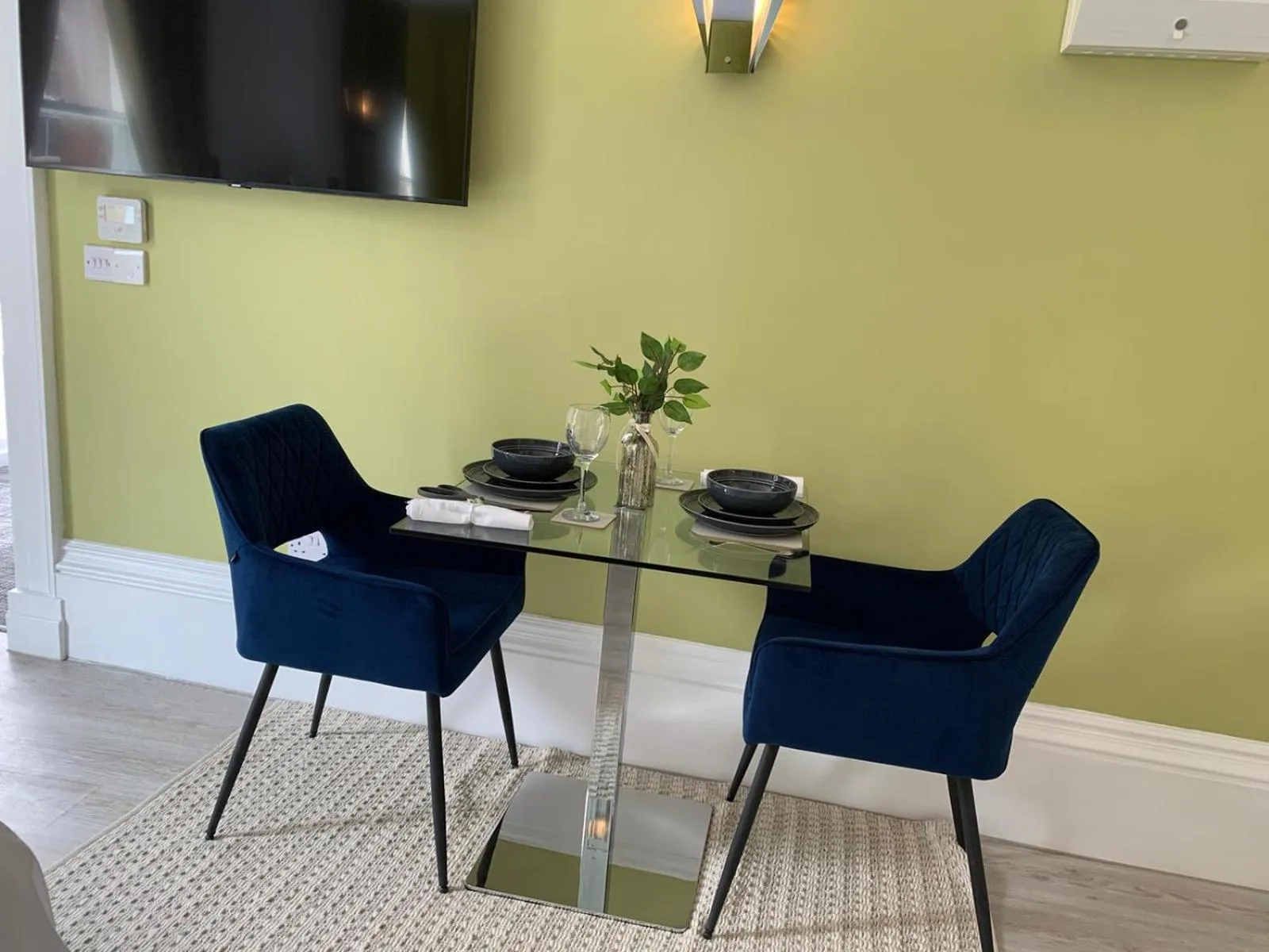 Dining area in Winckley Square Residences